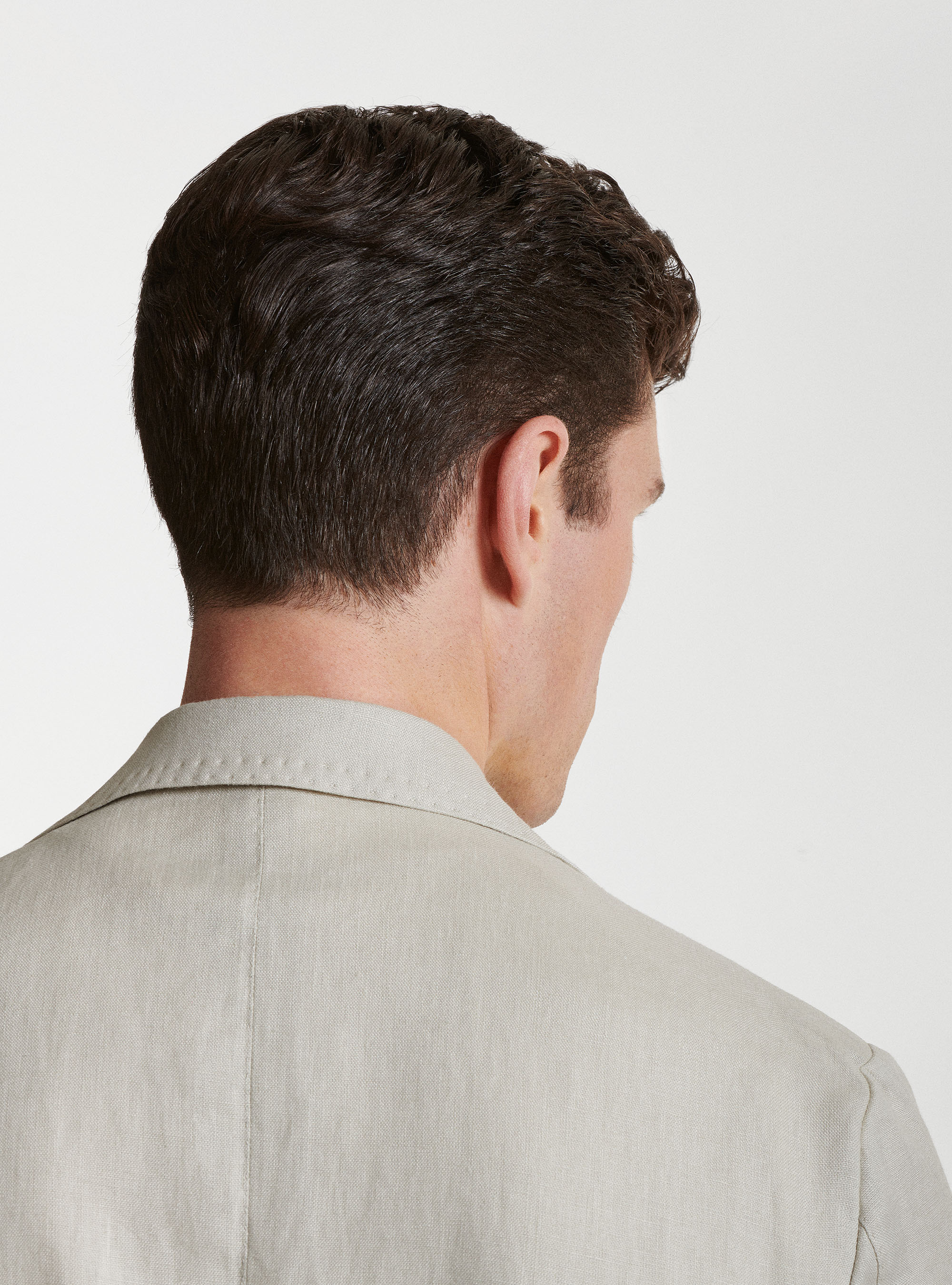 Pure linen suit blazer, ECRU