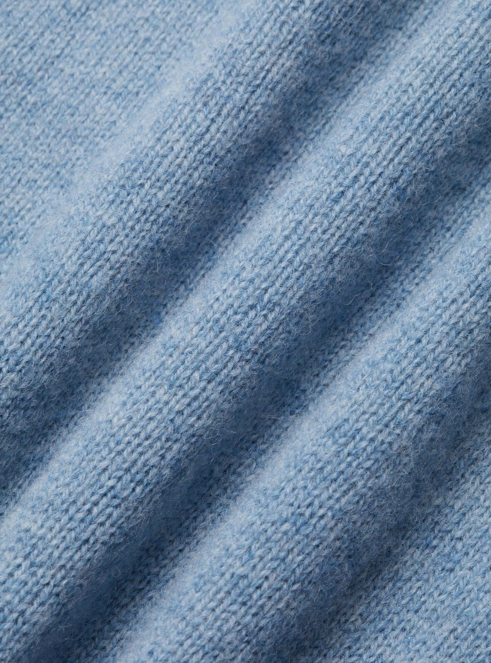Maglia girocollo in lana shetland, AZZURRO