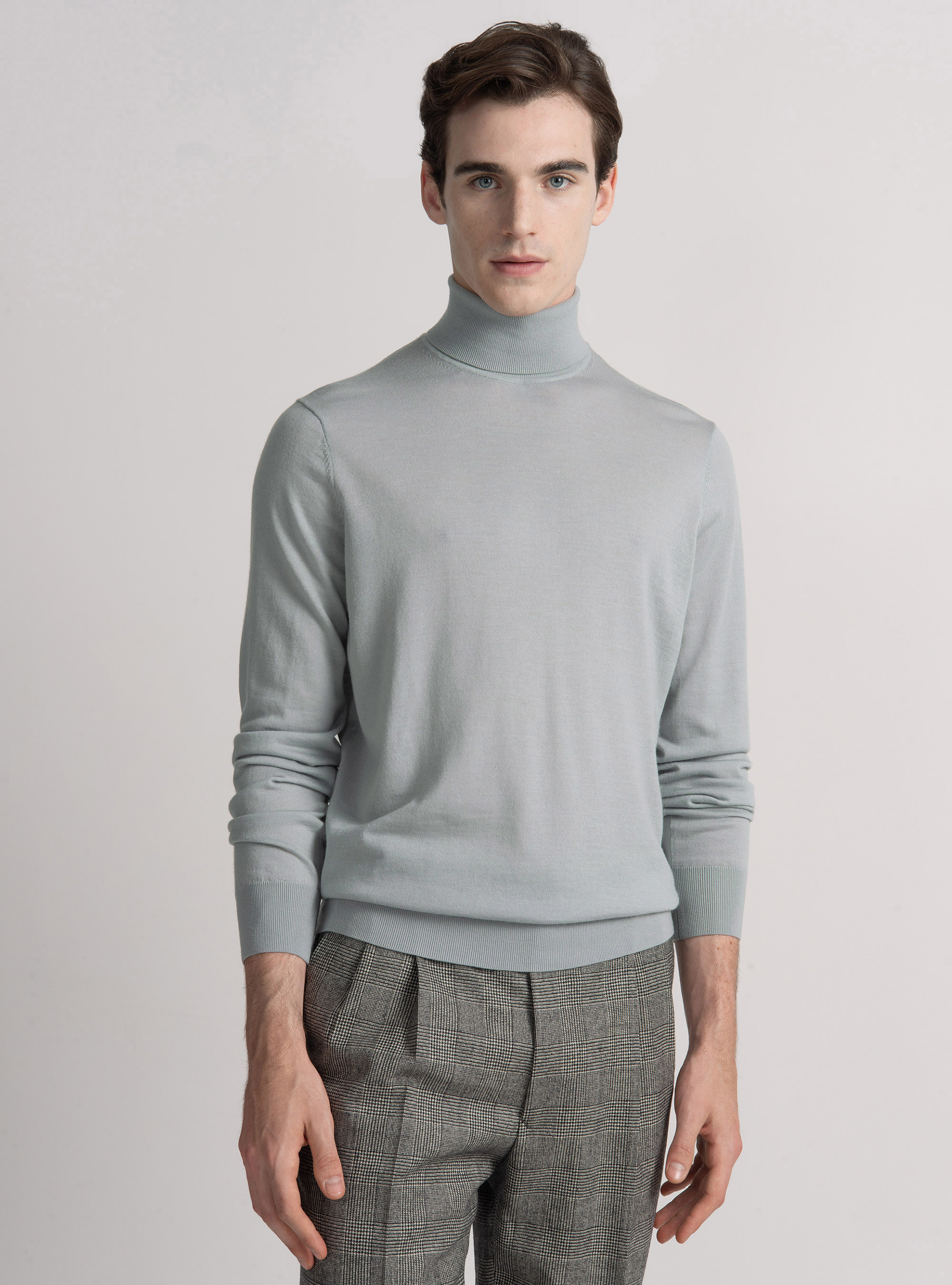 Dolcevita in pura lana merino extrafine, GRIGIO CHIARO 0256C