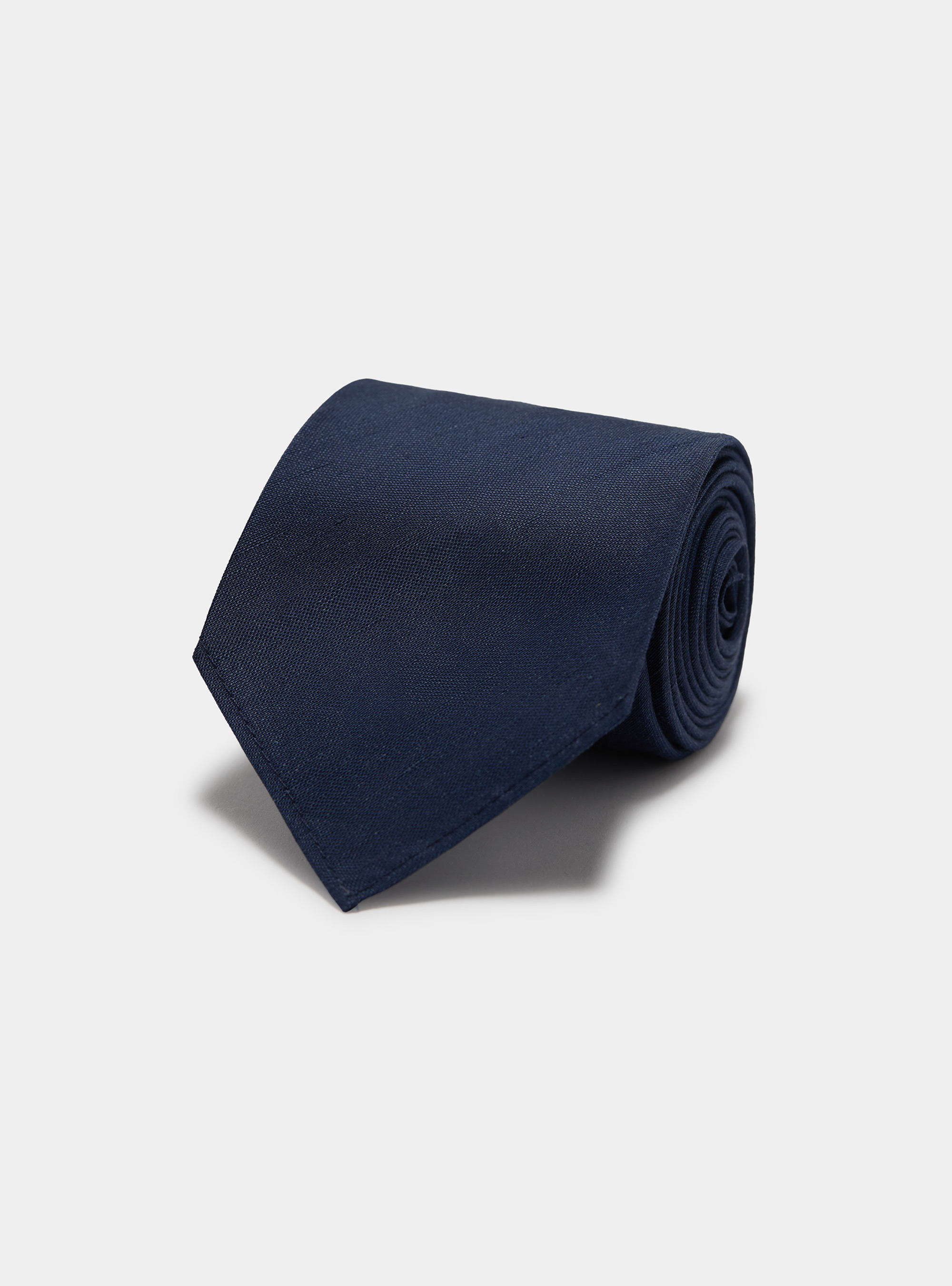 Cravatta in seta e lino, BLU NAVY