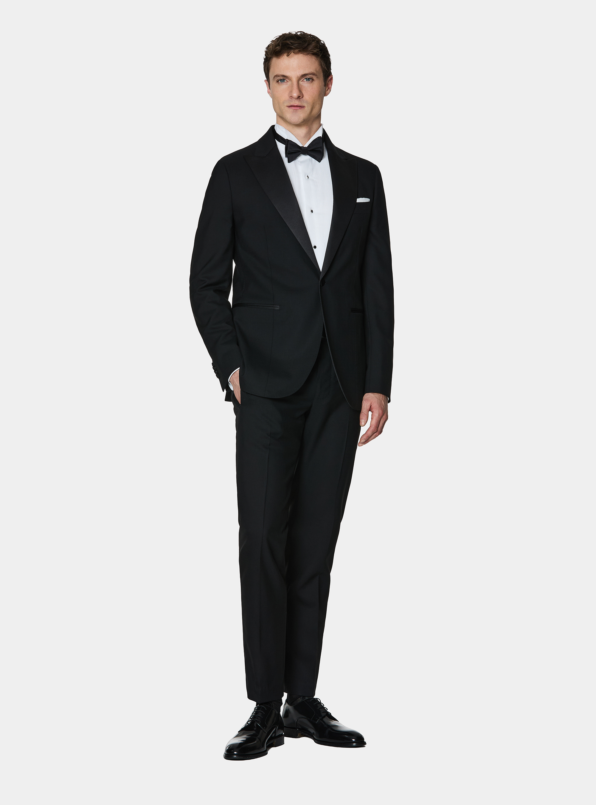 Americana de esmoquin de lana Vitale Barberis Canonico, NEGRO