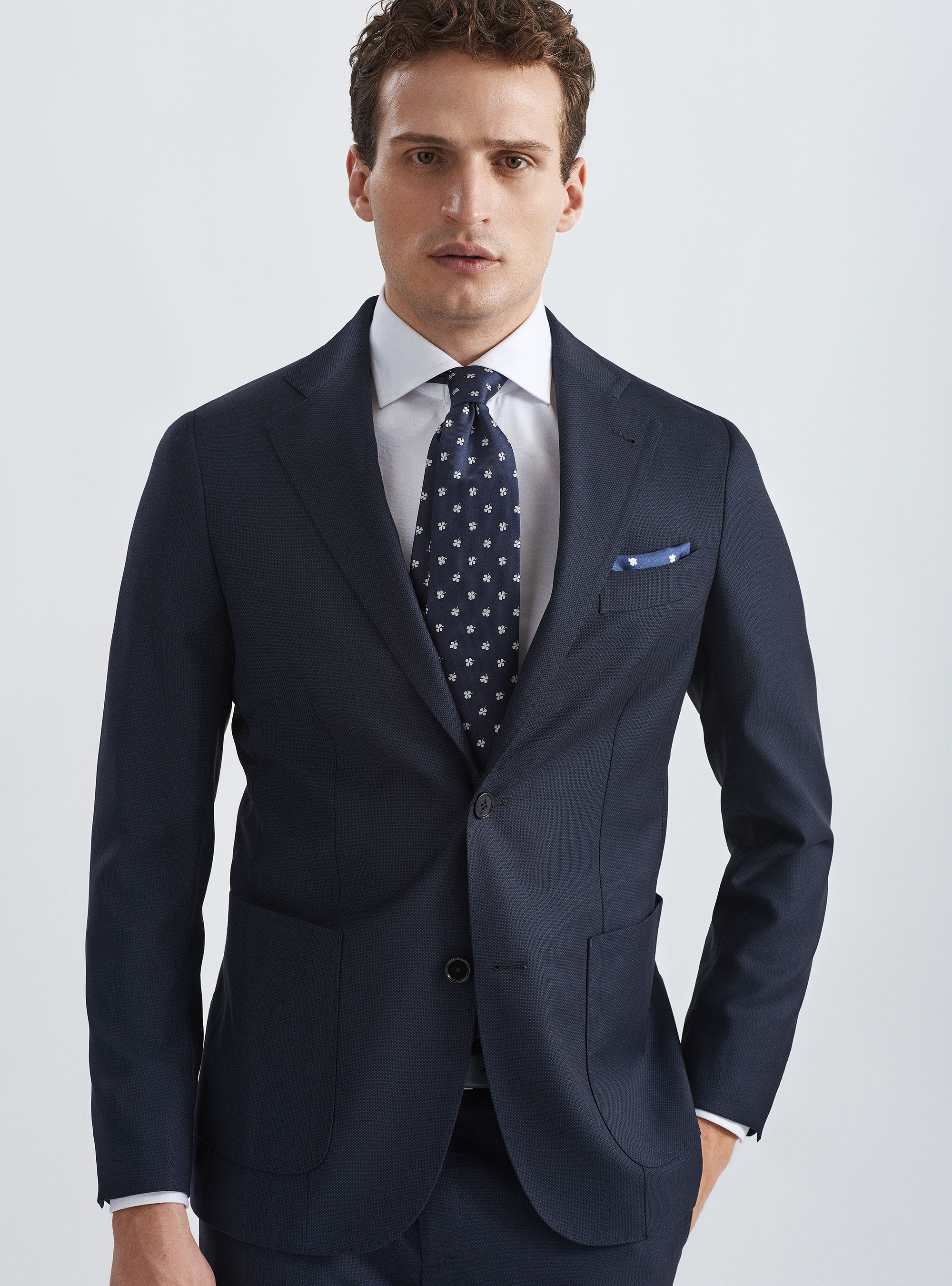 Americana de traje de ojo de perdiz de pura lana de Marlane | GutteridgeEU  | catalog-gutteridge-storefront Uomo