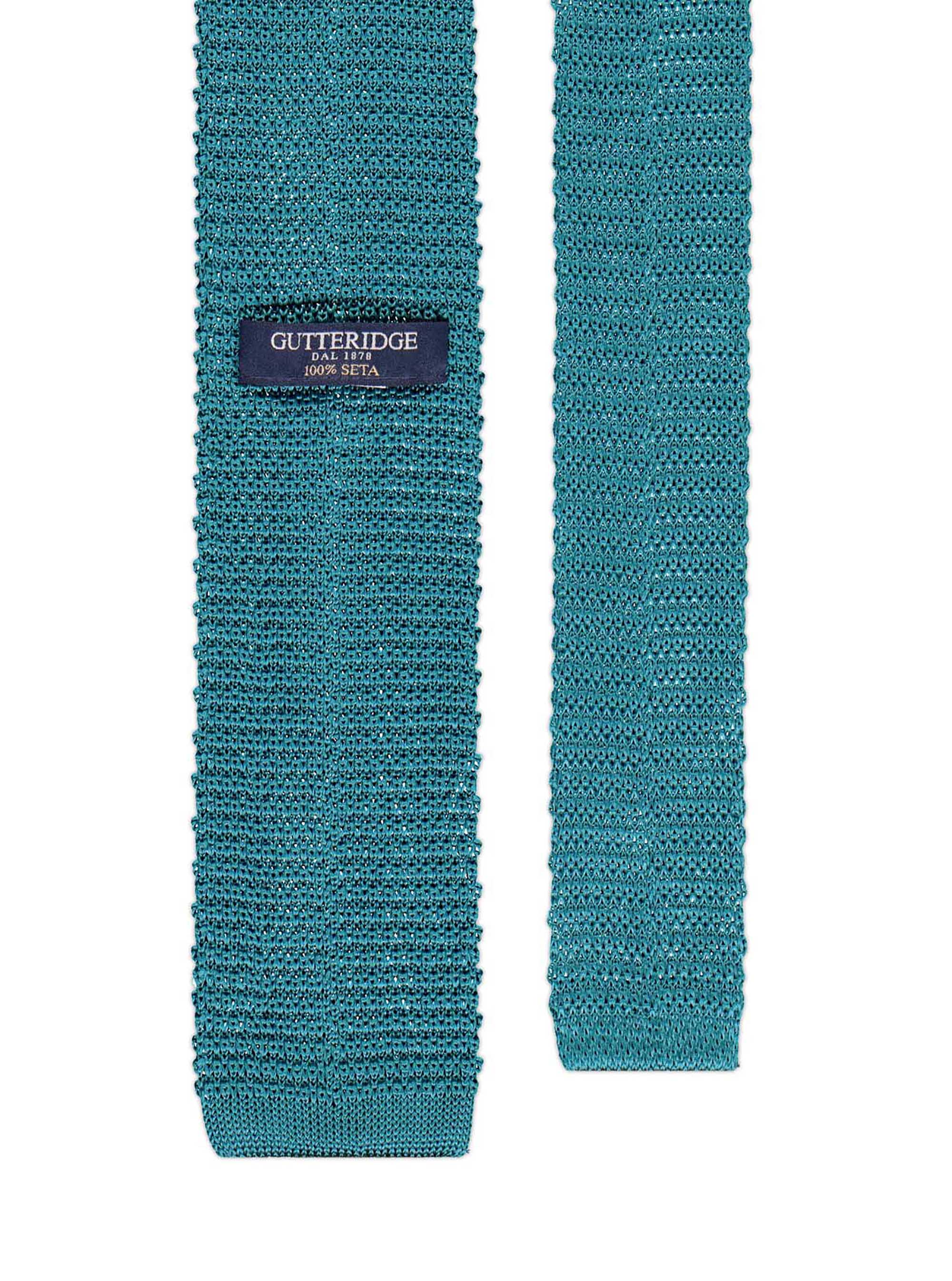 Cravatta a maglia tinta unita, EMERALD 063C