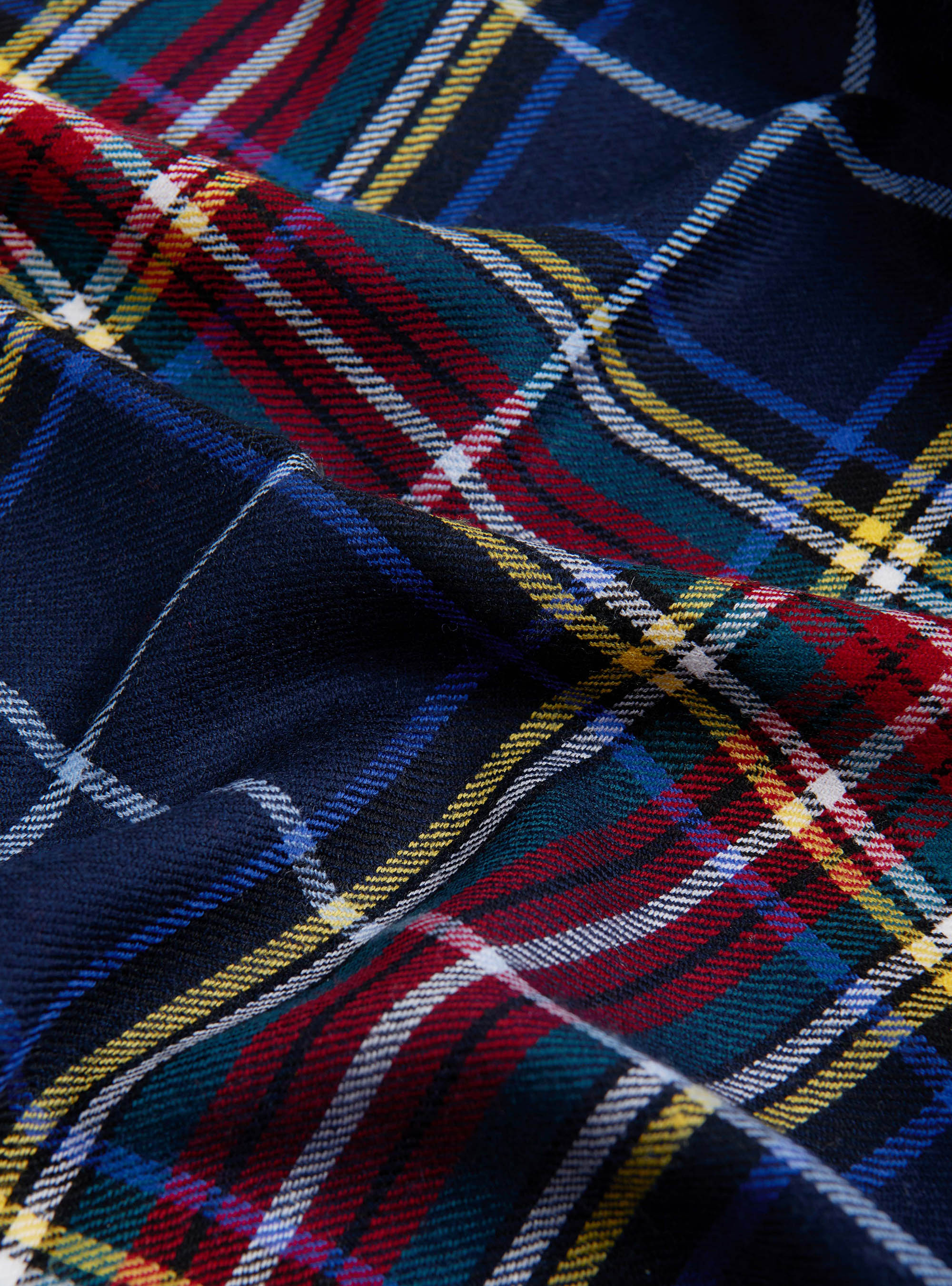 Sciarpa in lana a quadri, BLU NAVY