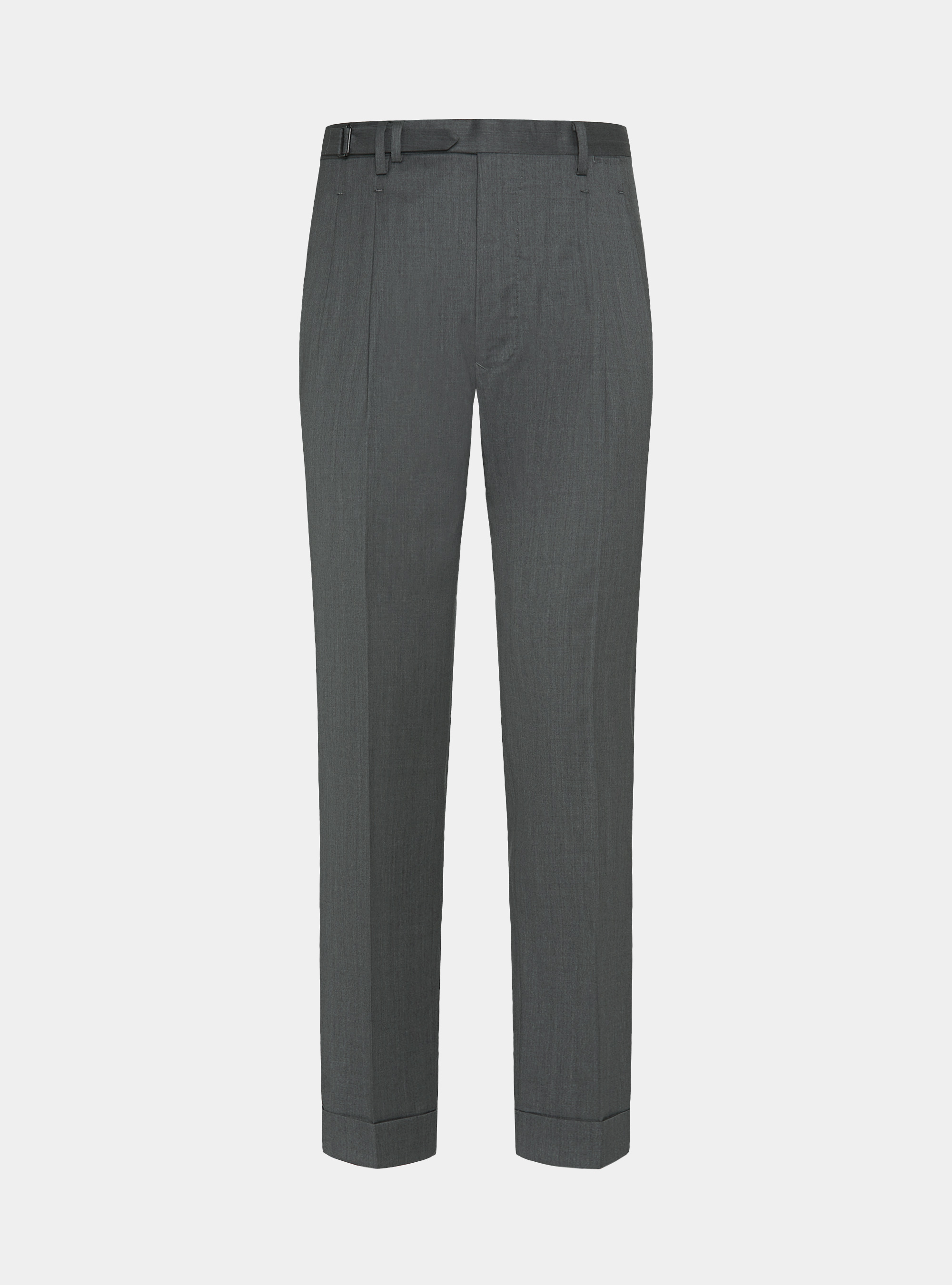 Pantaloni doppia pince in pura lana Reda, GRIGIO CHIARO