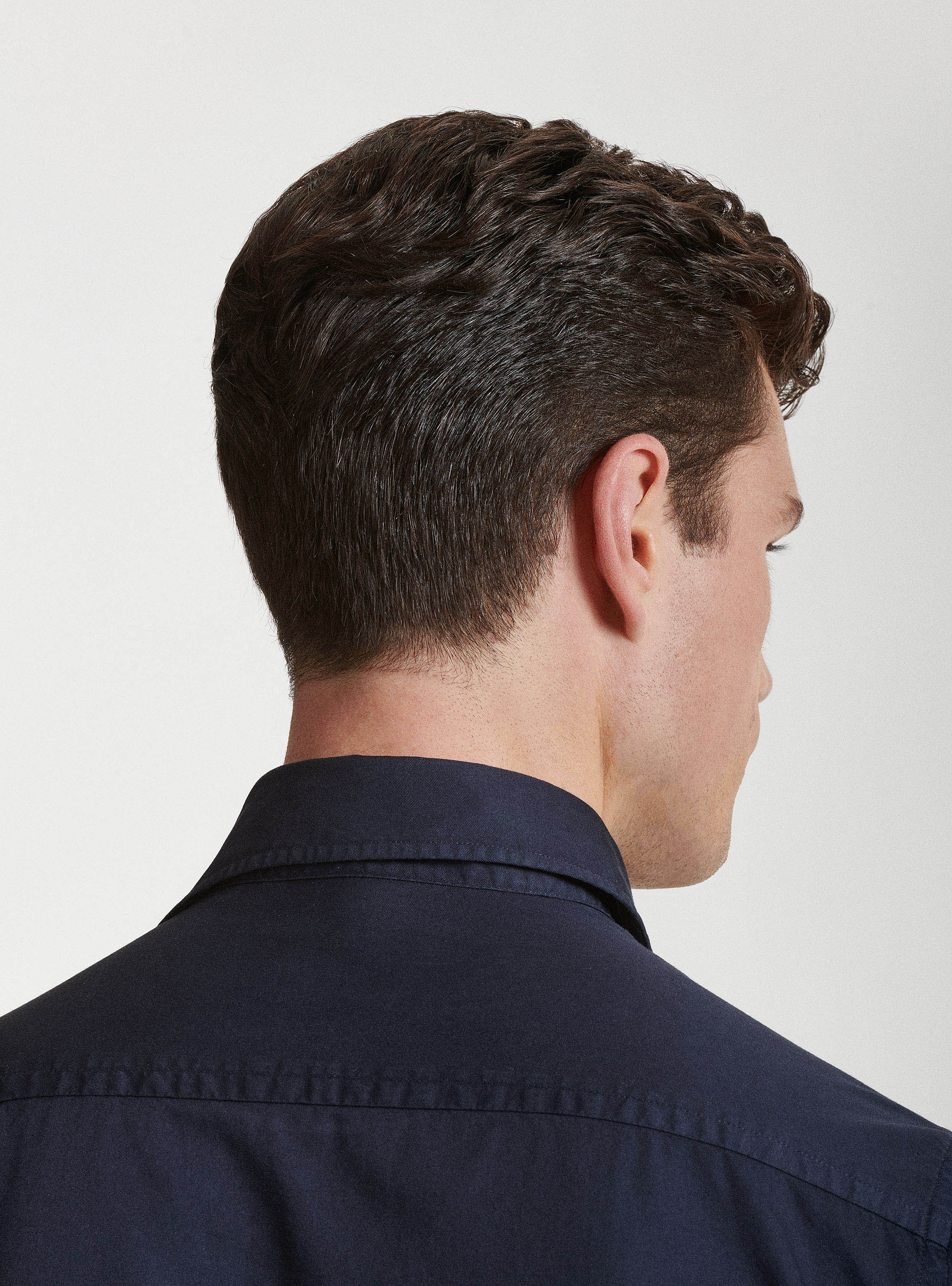 Camicia in cotone tinto in capo, BLU NAVY