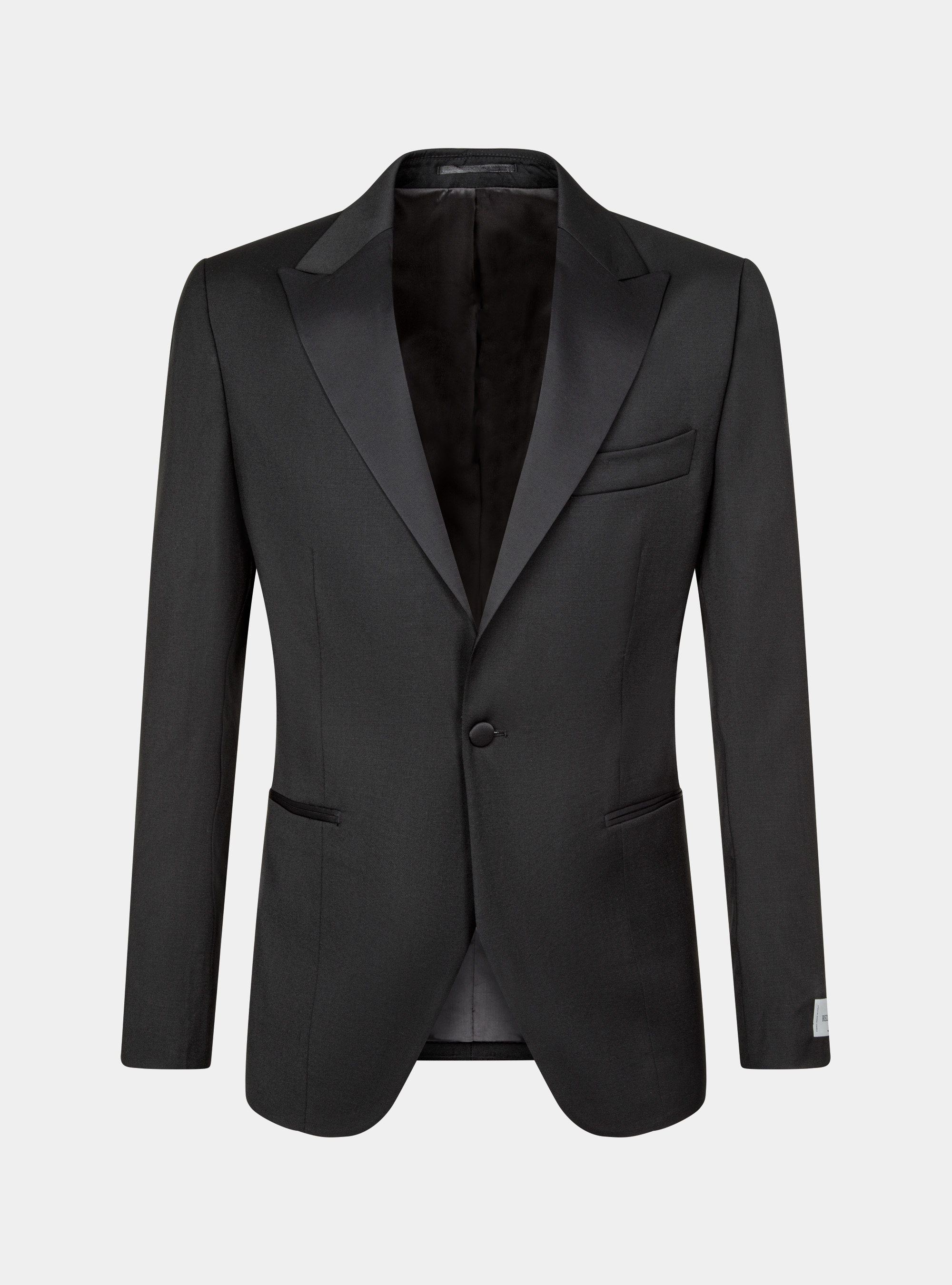 Giacca smoking in pura lana, NERO