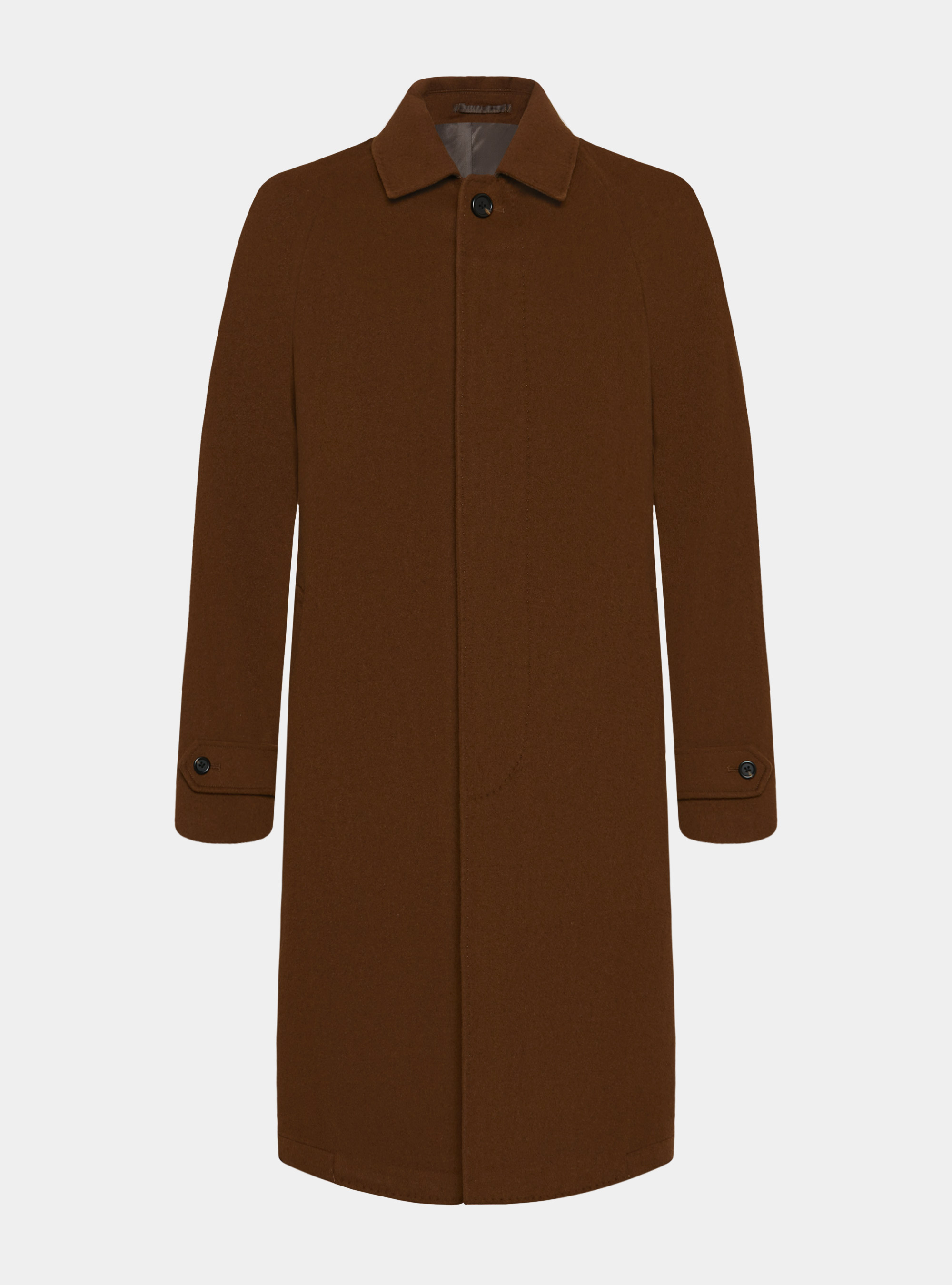 Soprabito in lana e cashmere, TABACCO