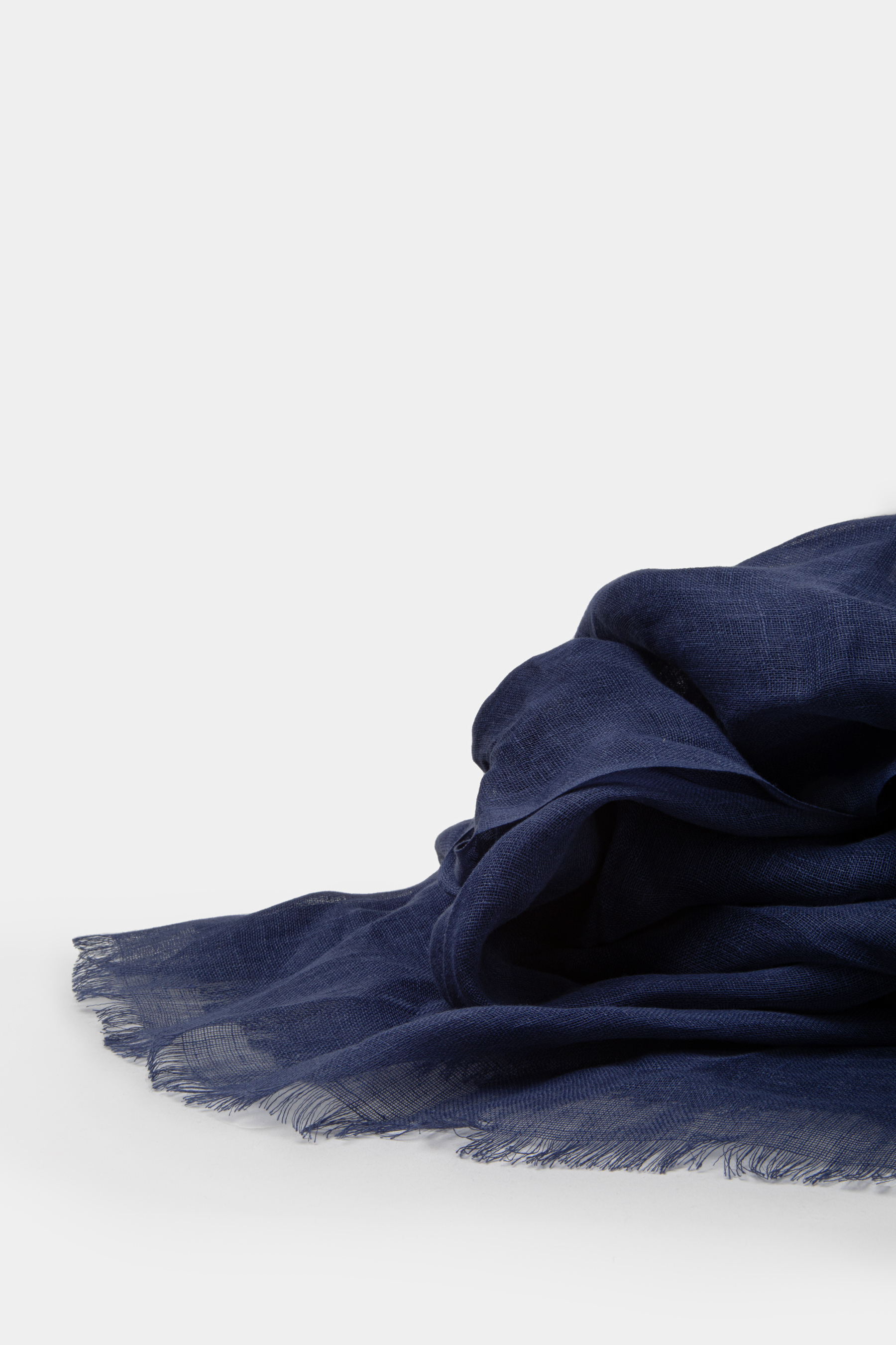 Sciarpa in lino tinta unita, 0243C DENIM