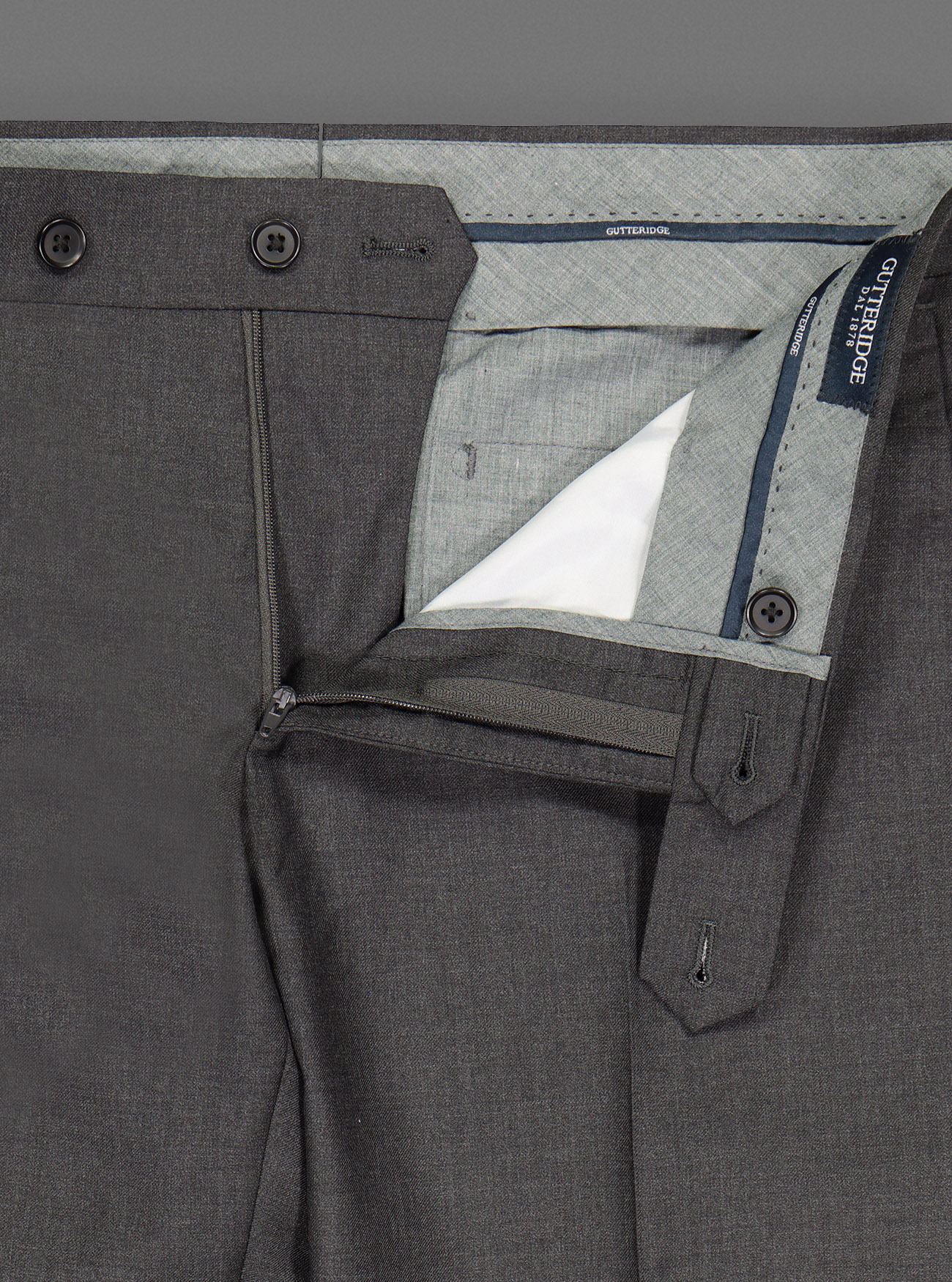 Pantaloni chino 100% lana, ASFALTO 0115C