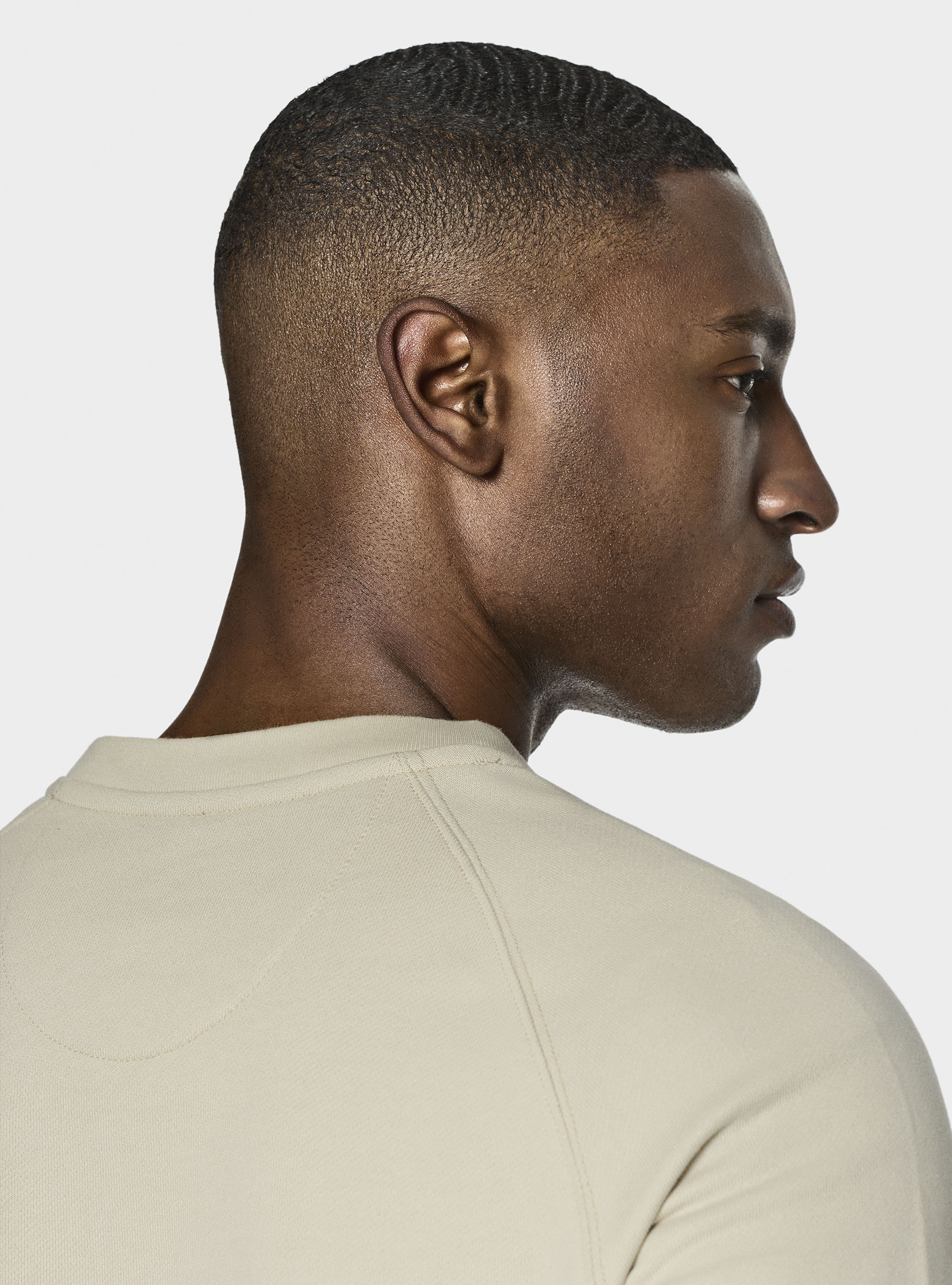 Basic round-neck sweatshirt GT01, ECRU 0536C