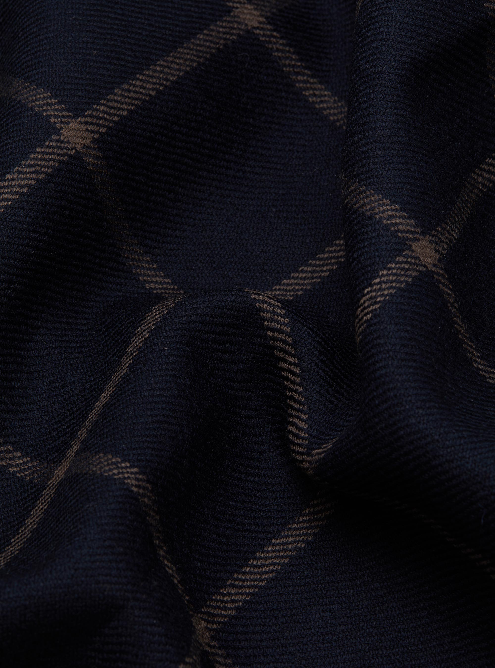 Sciarpa in lana a fantasia, BLU NAVY