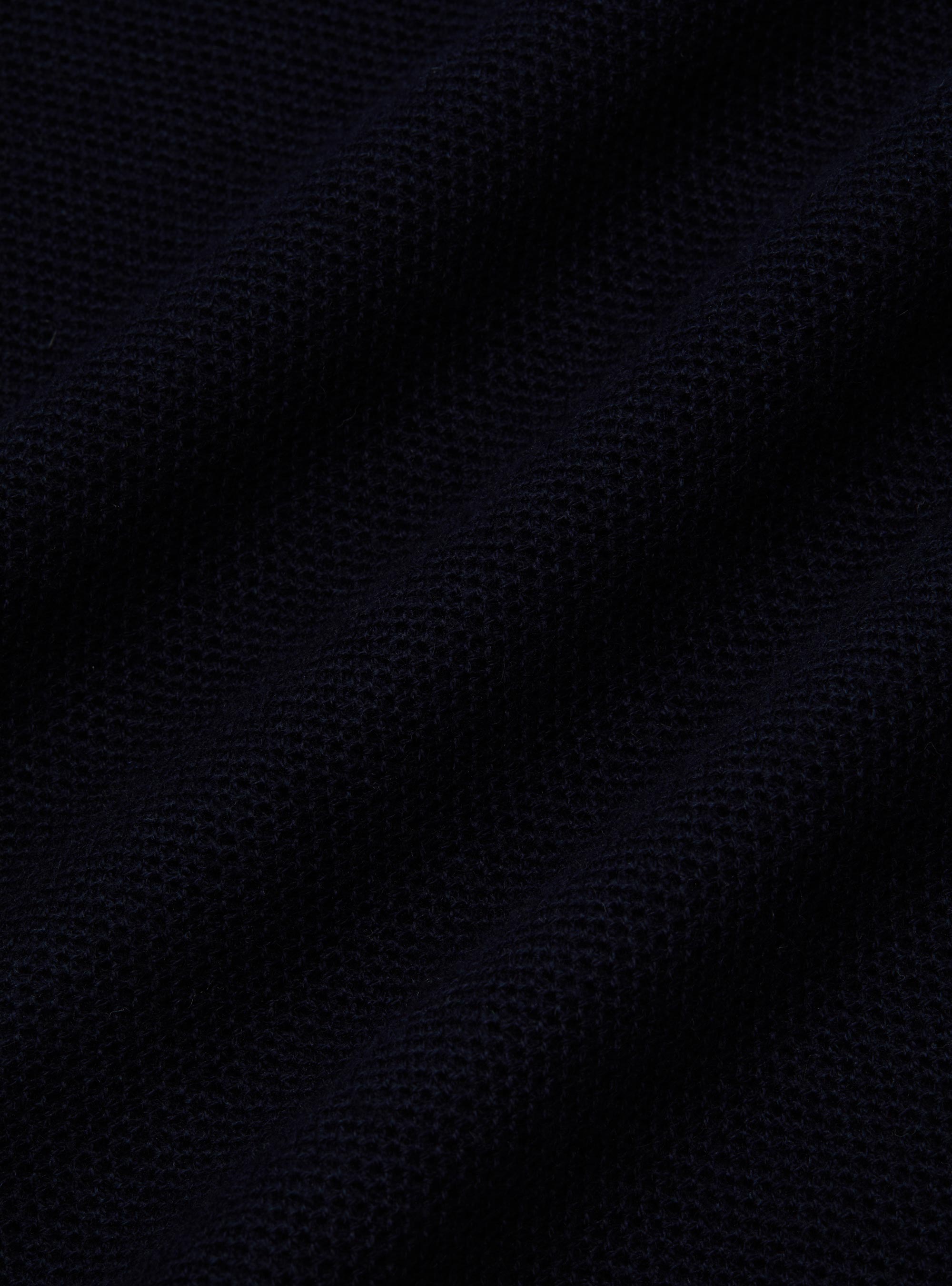 Dolcevita nido d'ape in cotone cashmere, BLU NAVY