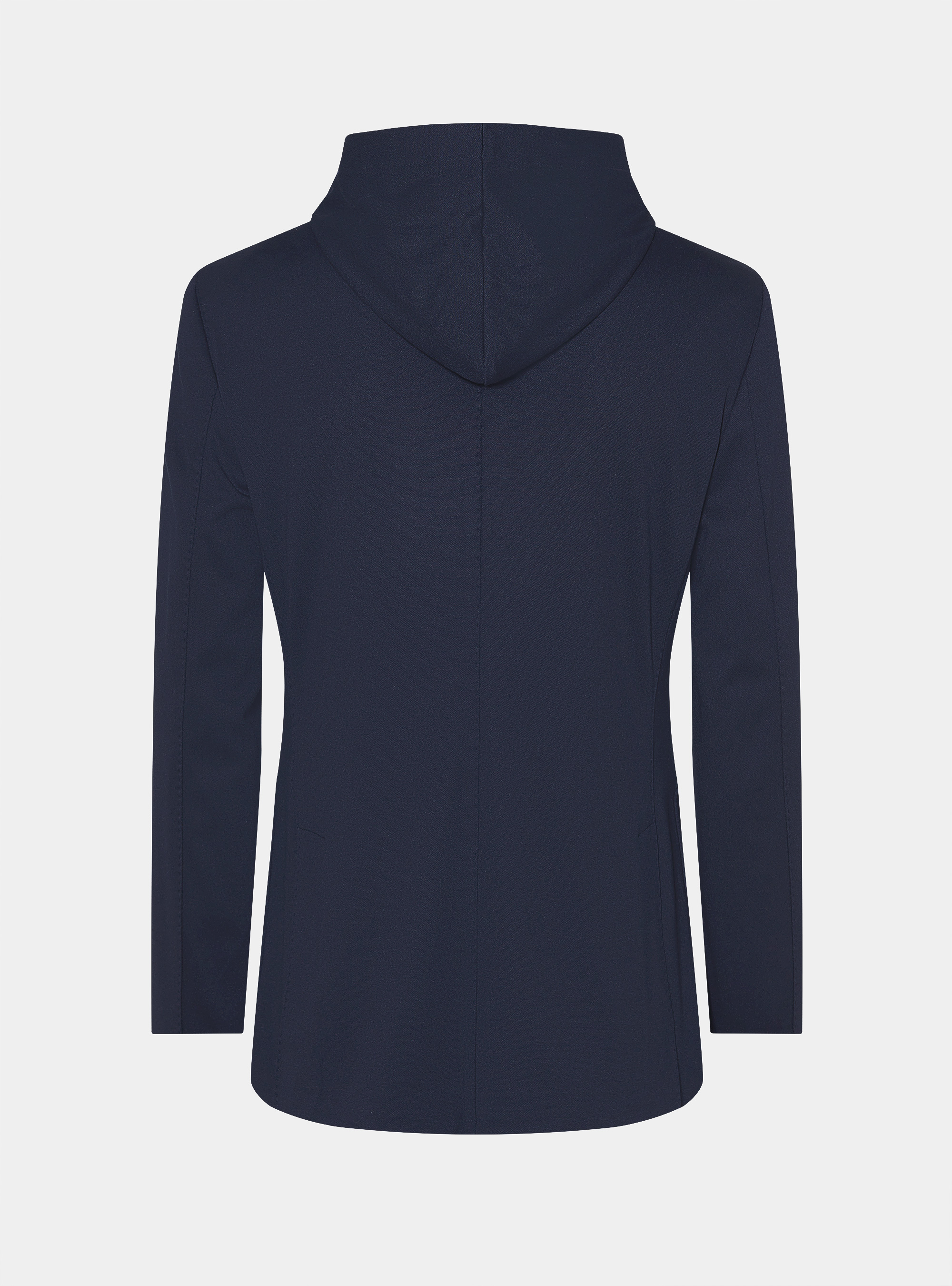 Giacca jersey con cappuccio removibile, BLU NAVY