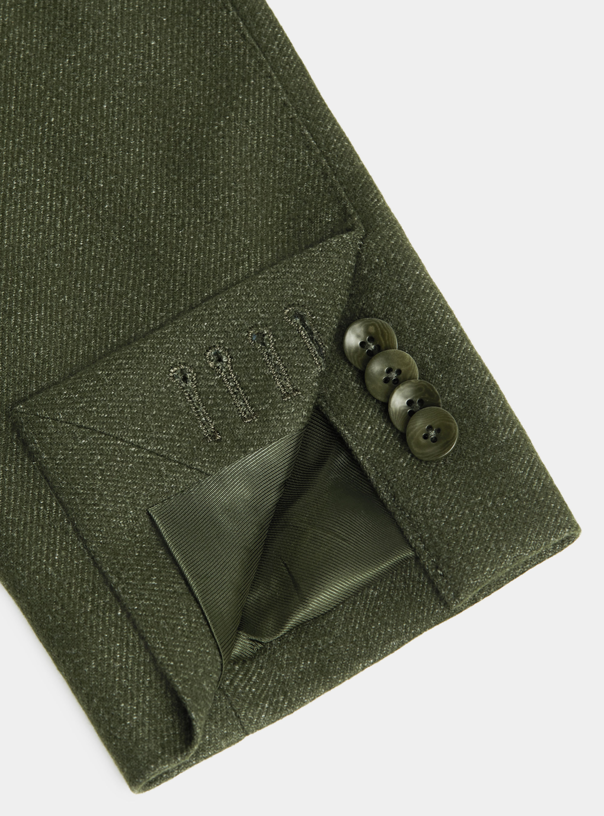 Giacca petto a lancia in flanella Duemilagori, VERDE