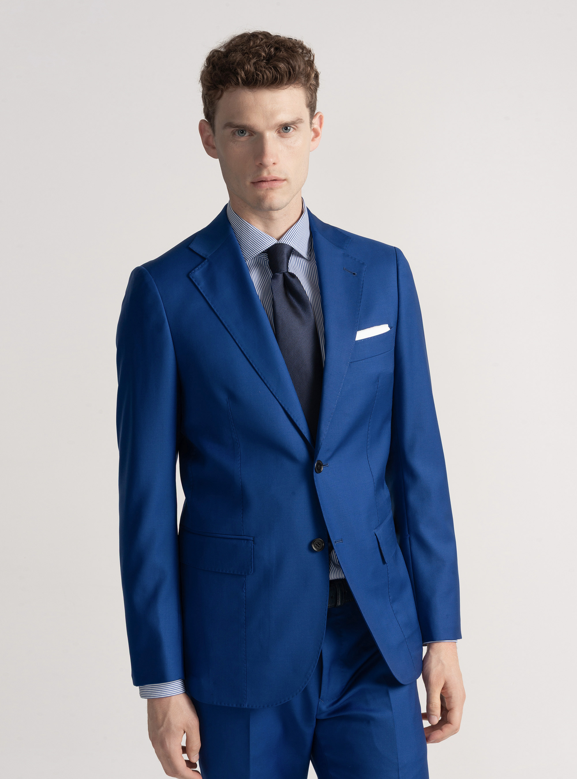 Americana de traje de pura lana Vitale Barberis Canonico, AZUL ROYAL