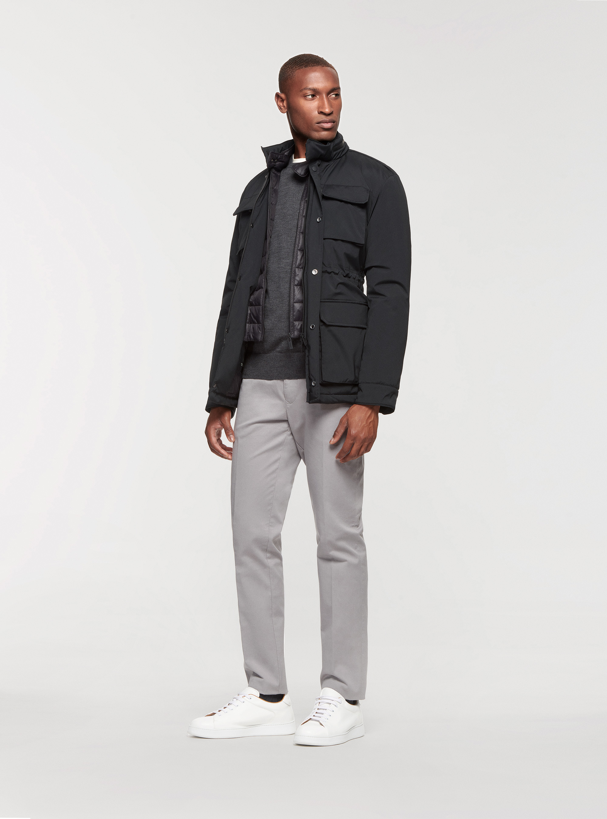 Field jacket imbottita, NERO