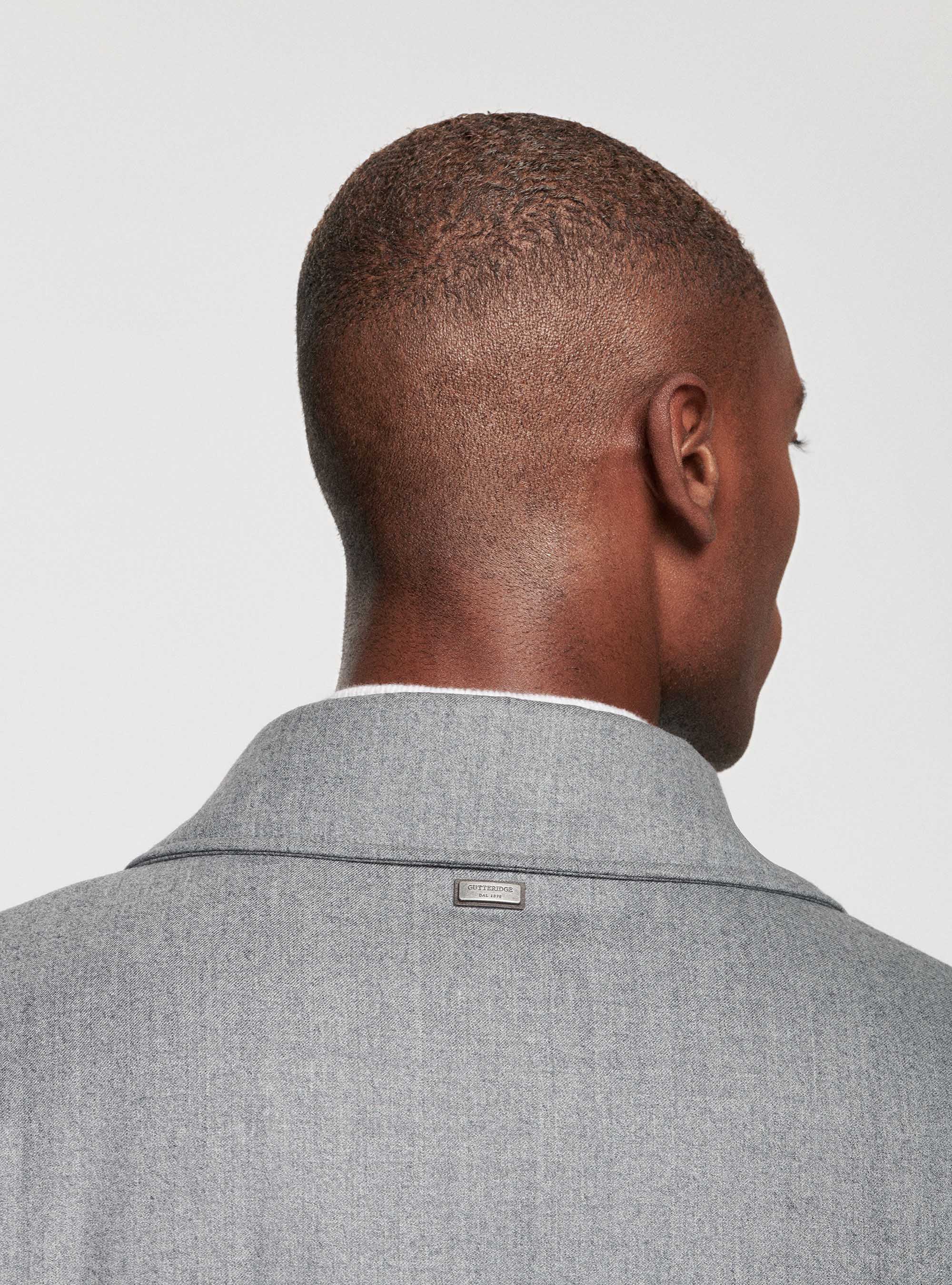 Bomber in flanella, GRIGIO CHIARO MELANGE