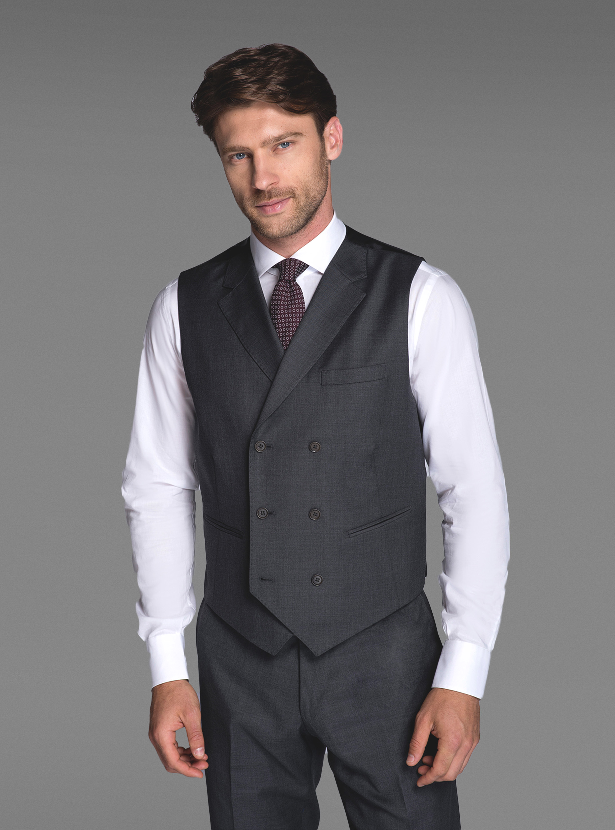 Gilet doppiopetto 100% lana 120's