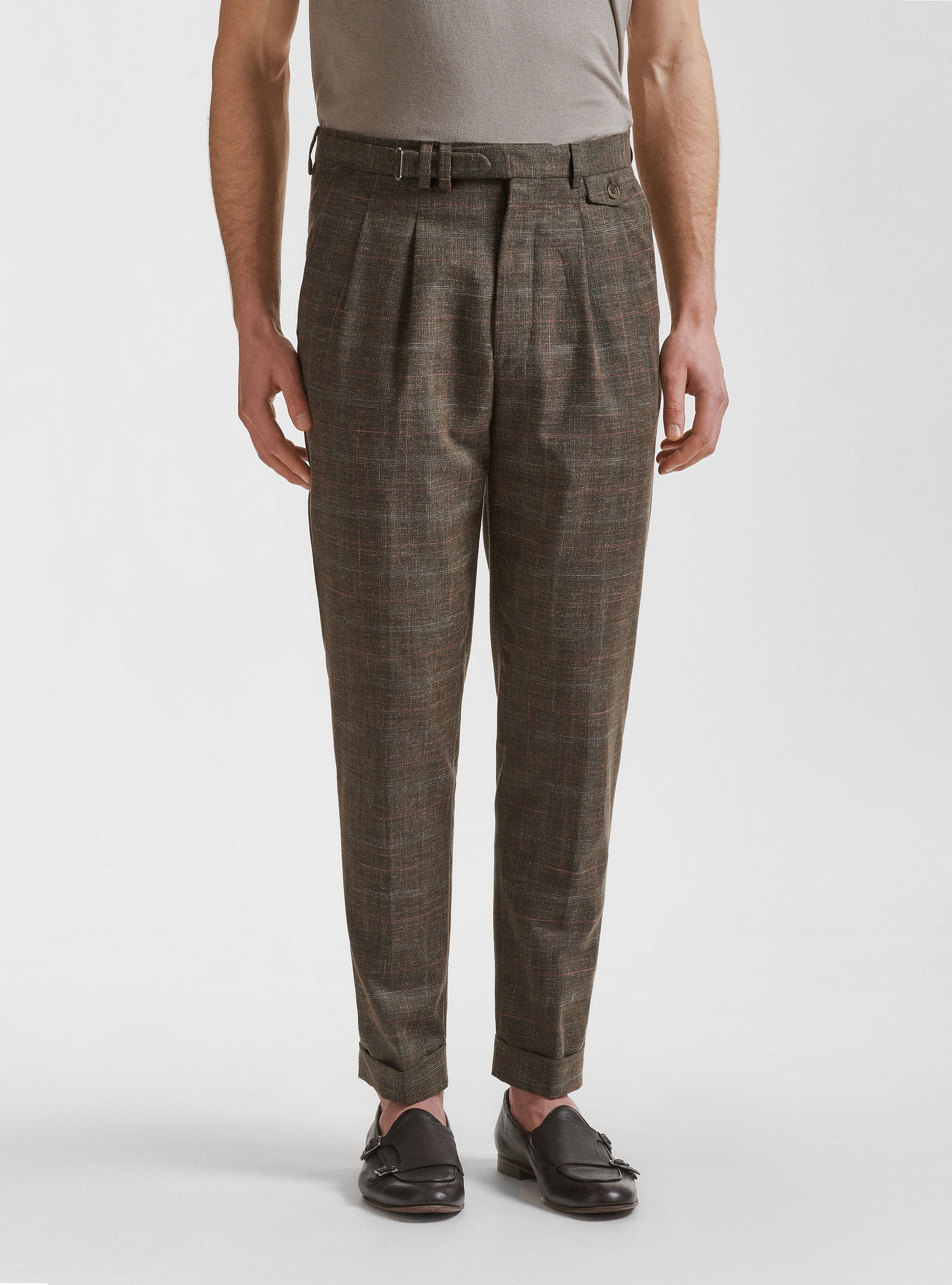 Pantaloni per abito in lana cotone e lino Marlane, KAKY 0612C