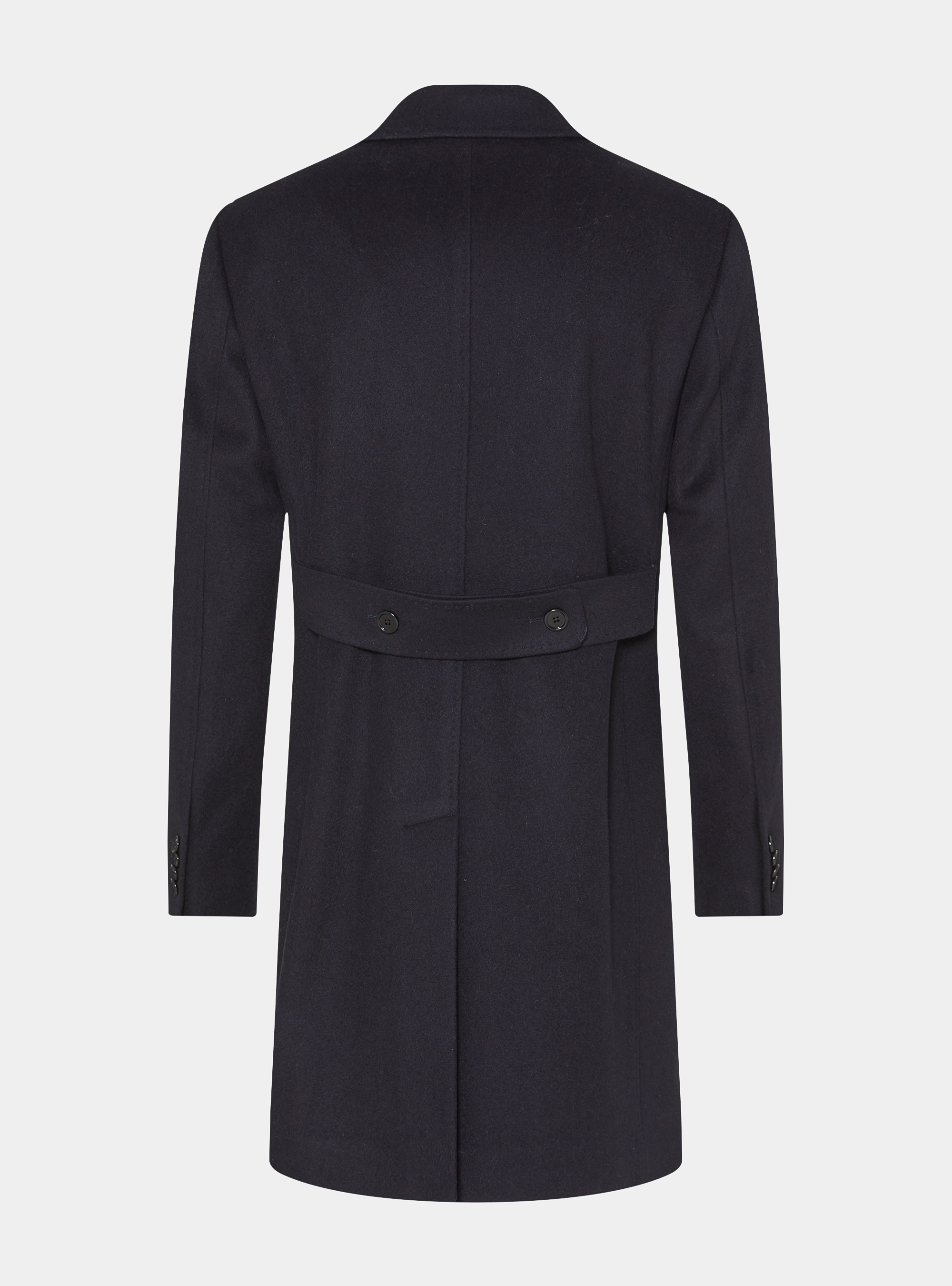 Cappotto doppiopetto in lana e cashmere, BLU NAVY