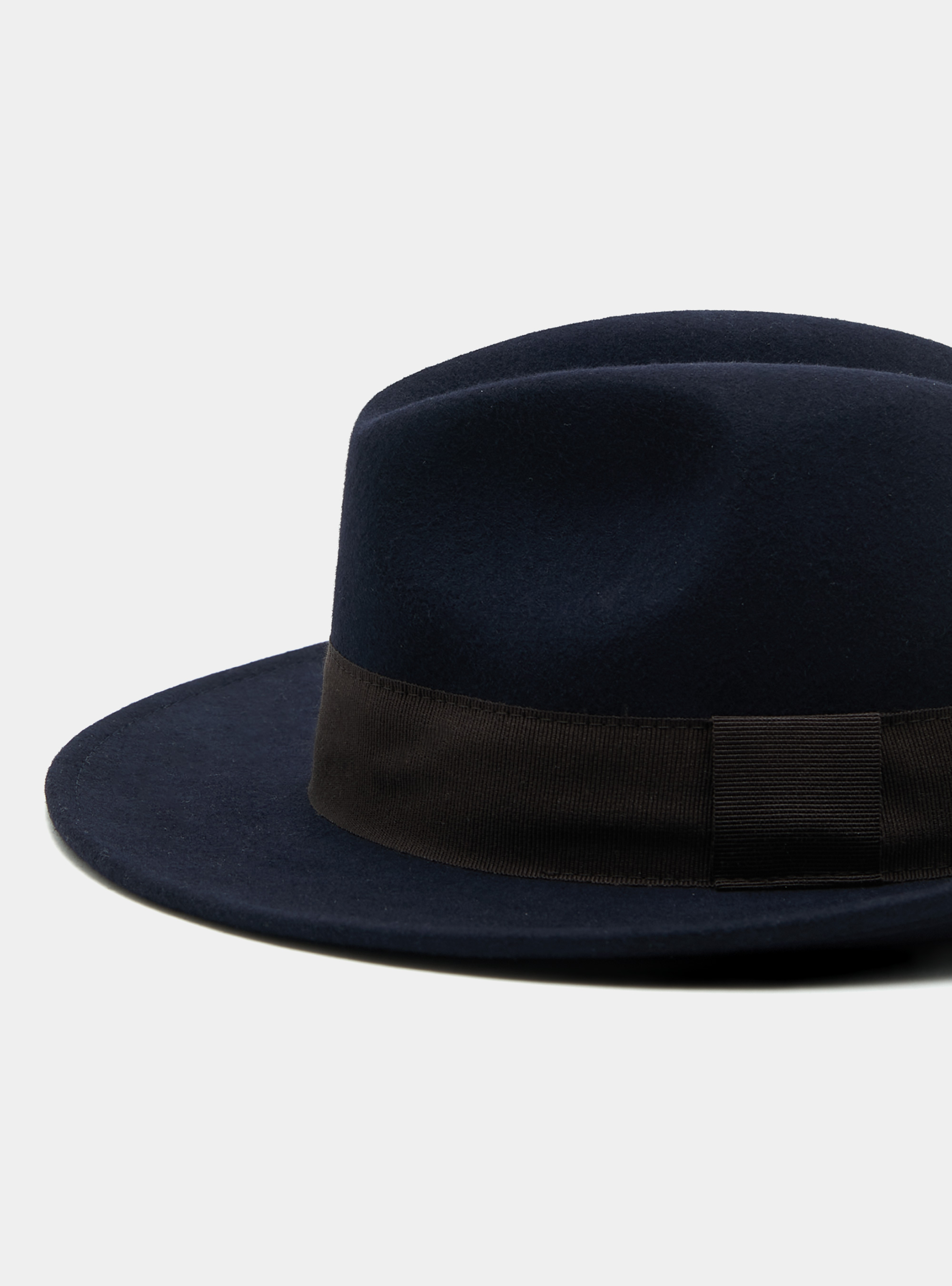 Cappello in pura lana crushable, BLUE/MARRONE BBM