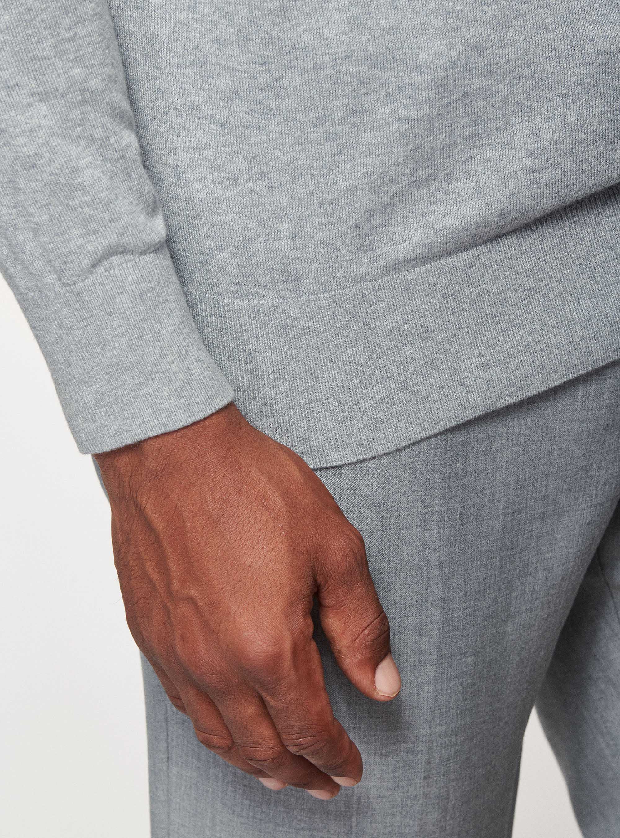 Dolcevita in cotone seta e cashmere, GRIGIO MELANGE 0151C