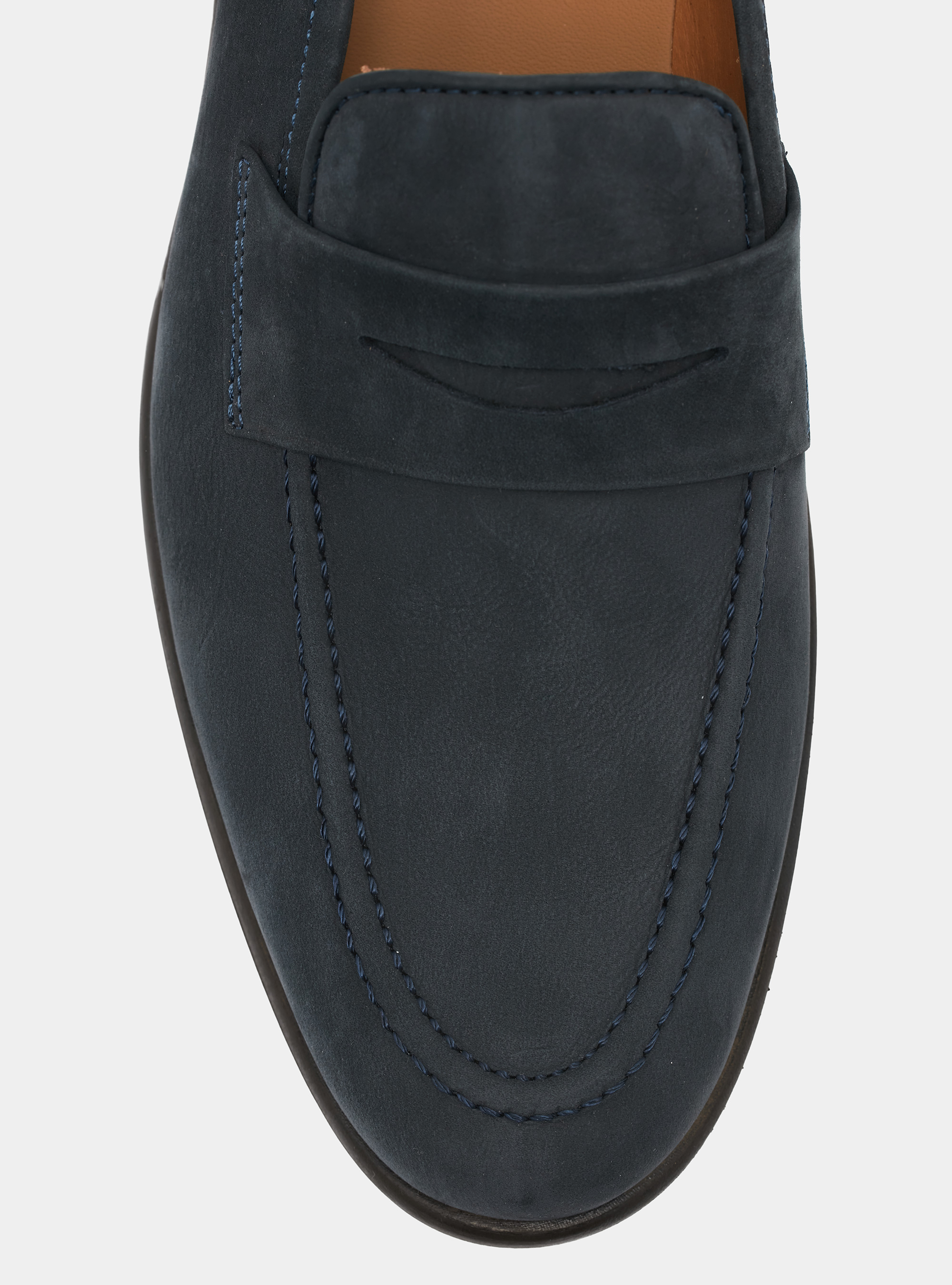 Mocassino in nabuk, BLU