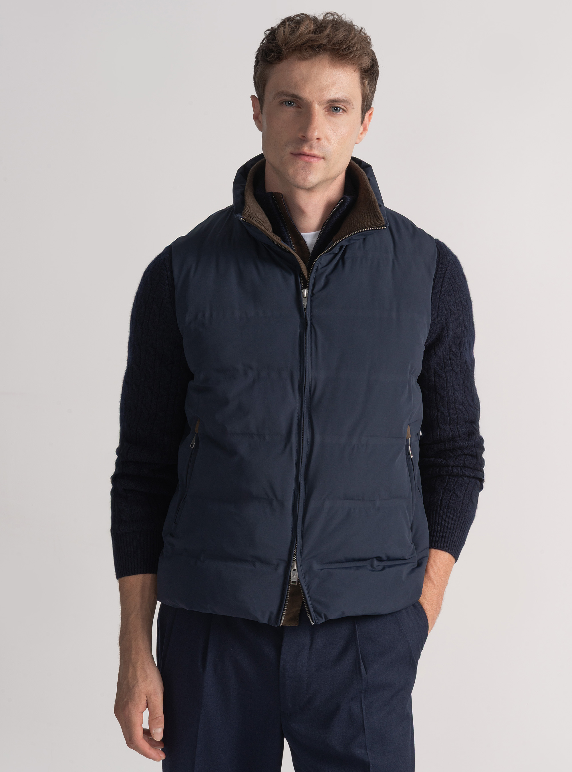 Technical performance fabric sleeve, NAVY BLUE