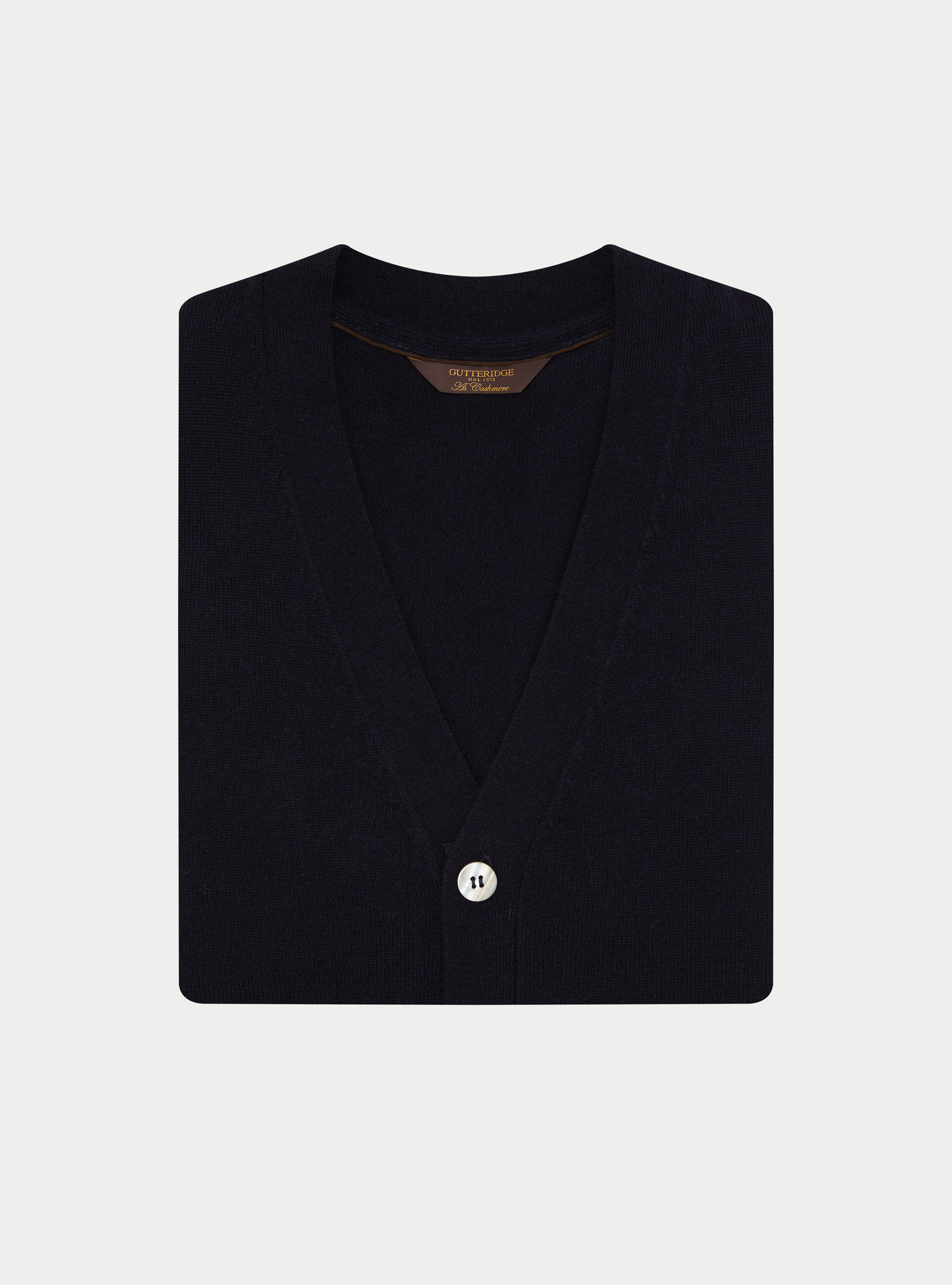 Cardigan in maglia con bottoni lambswool cashmere, BLU NAVY