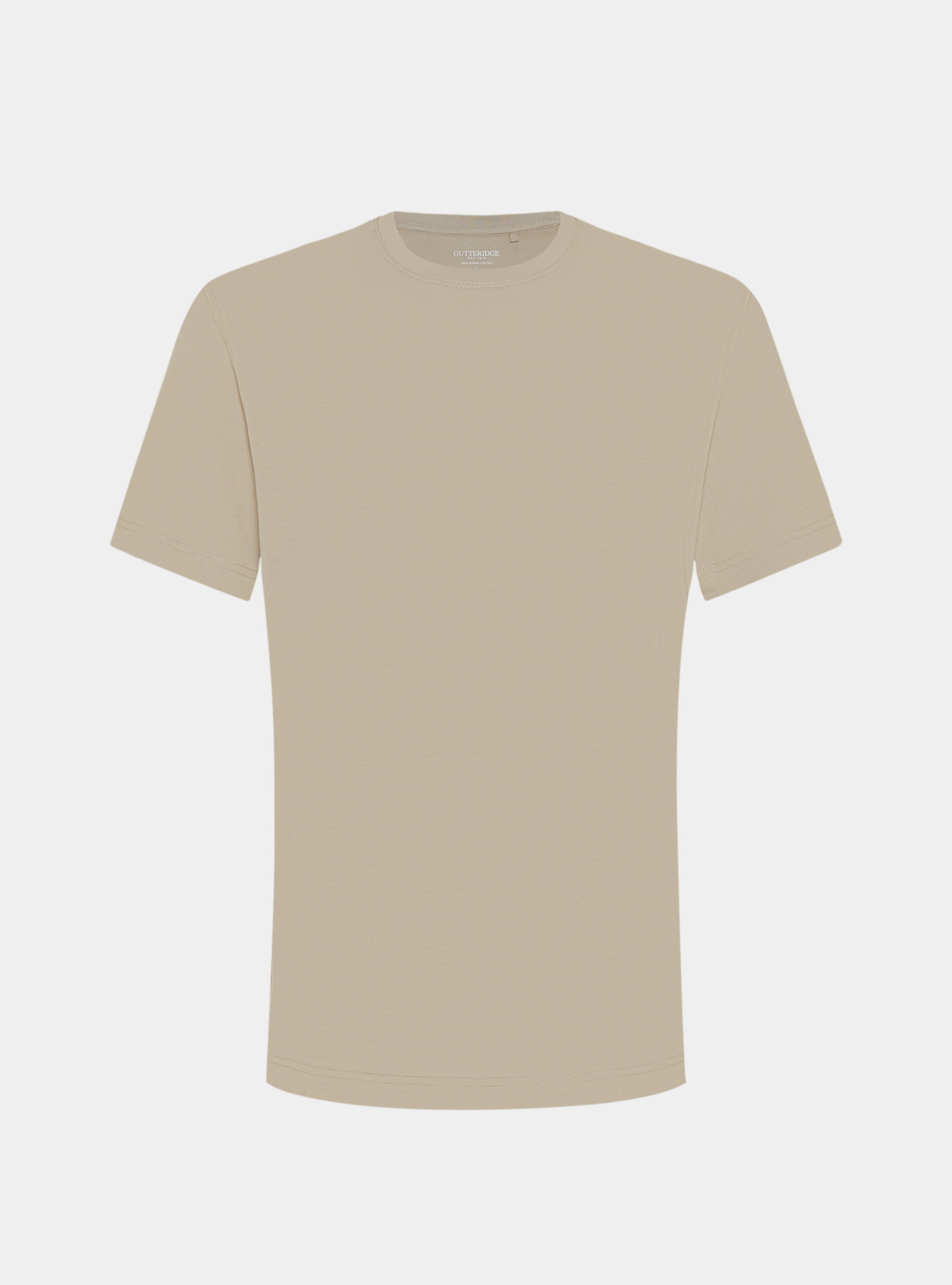 T-shirt mezza manica in cotone Supima, SABBIA