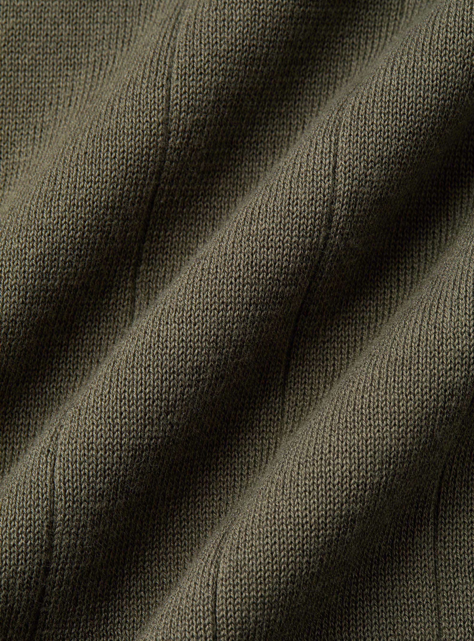 Long-sleeved knit polo shirt, MILITARE 0609C