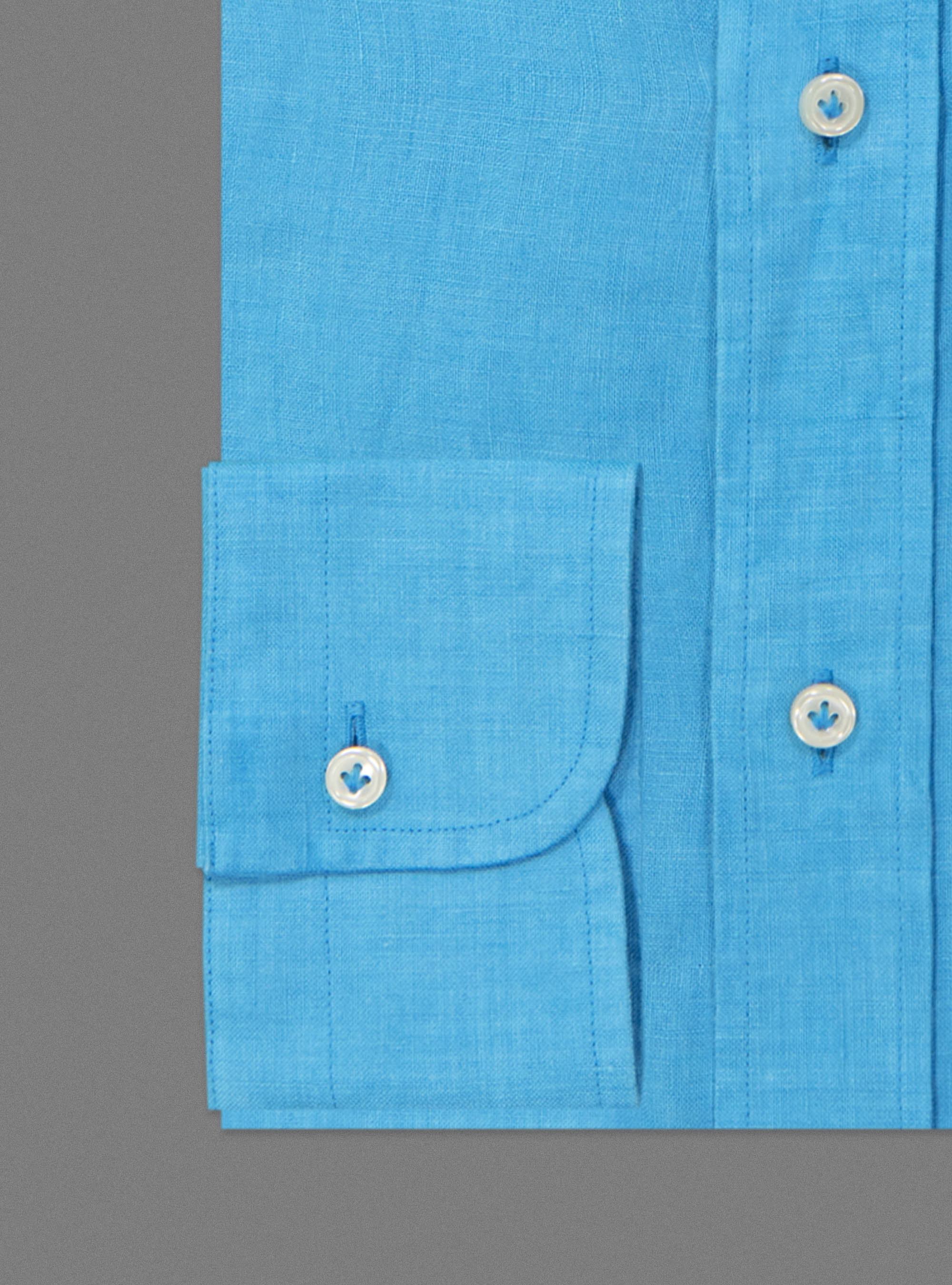  Camisa de lino, TURCHESE 0258C