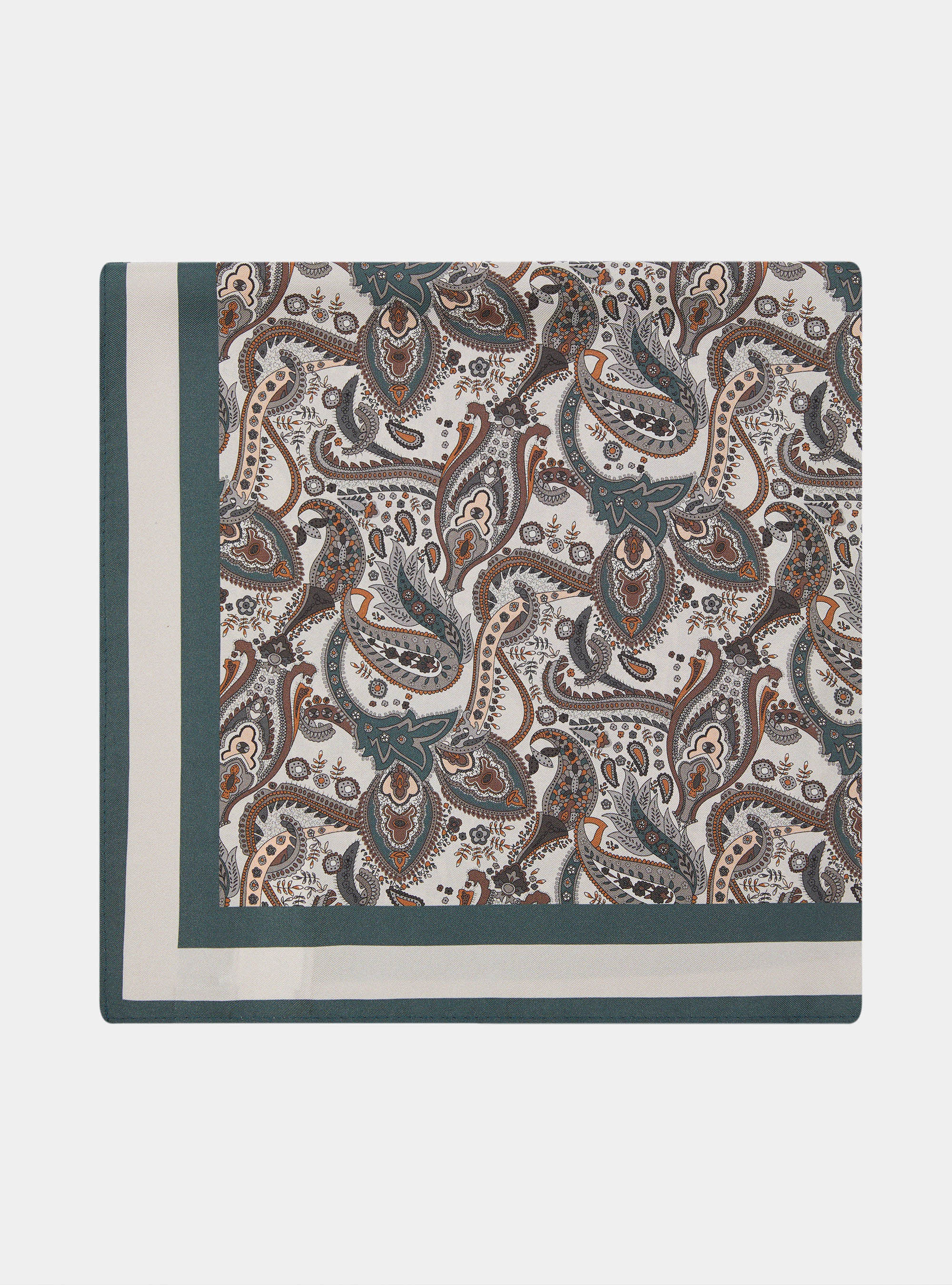 Foulard in seta stampa floreale, FANGO