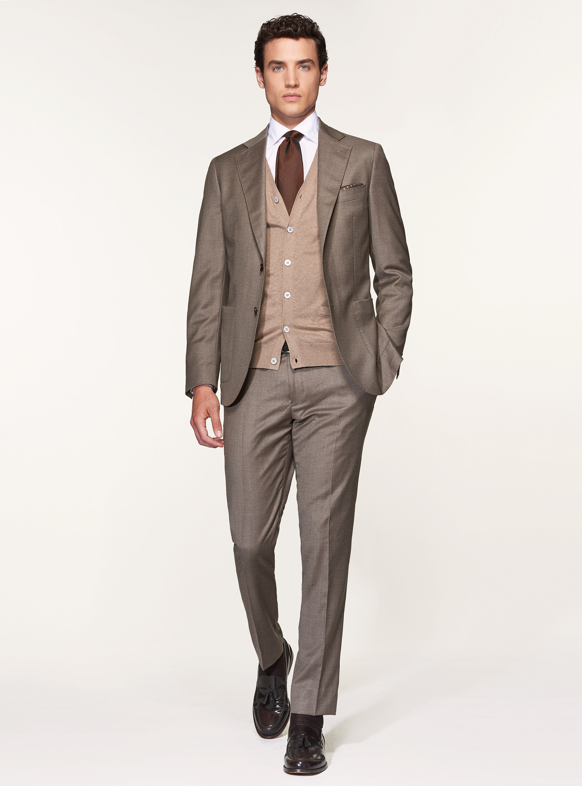 Giacca per abito in pura lana superfine 110's Vitale Barberis Canonico, SABBIA