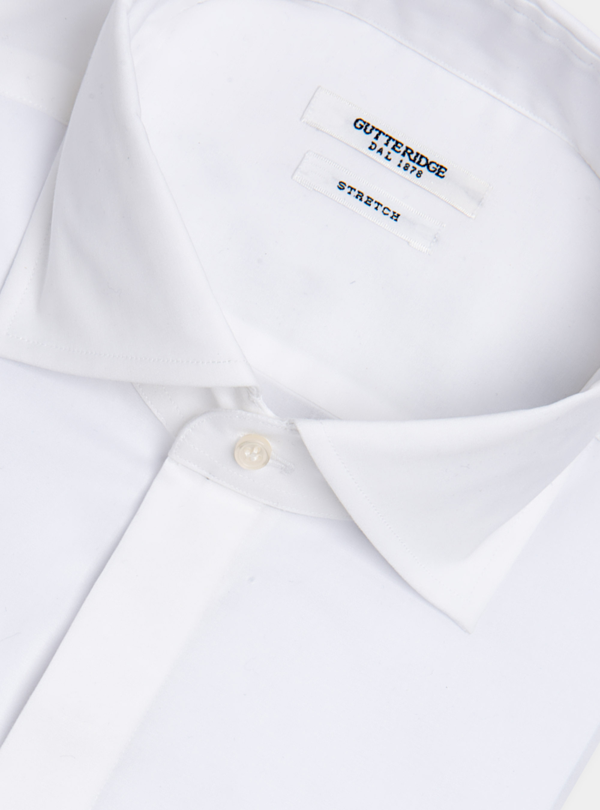 Camicia da smoking in cotone stretch, BIANCO