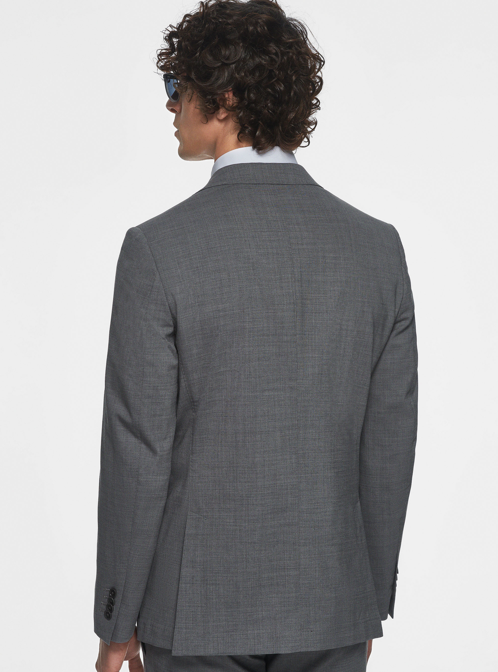 Giacca in pura lana superfine 120, GRIGIO CHIARO MELANGE