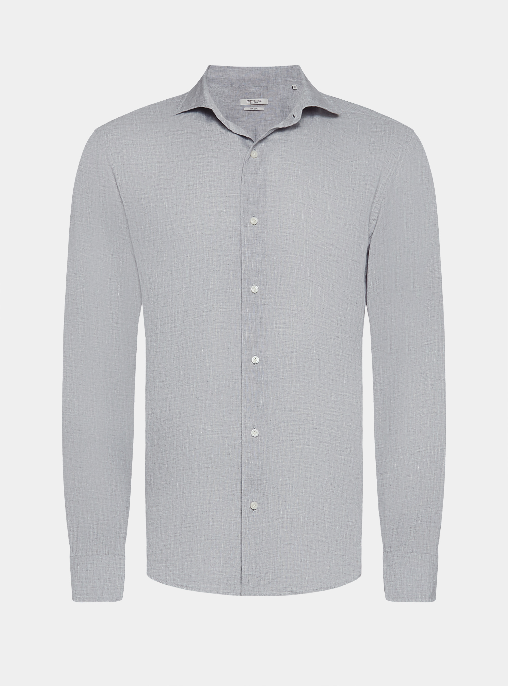 Camicia in puro lino, GRIGIO CHIARO MELANGE
