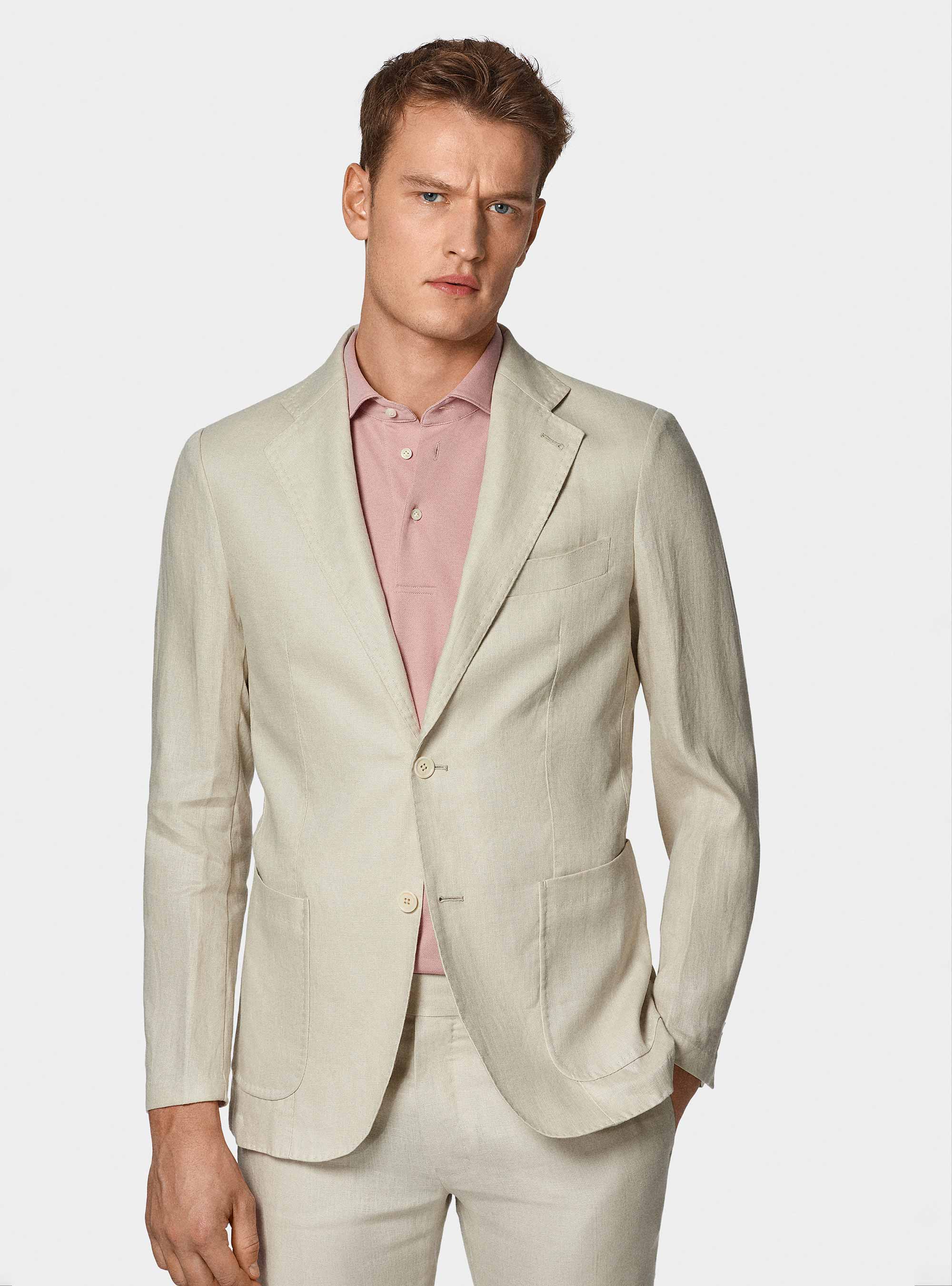 Giacca abito in puro lino, ECRU