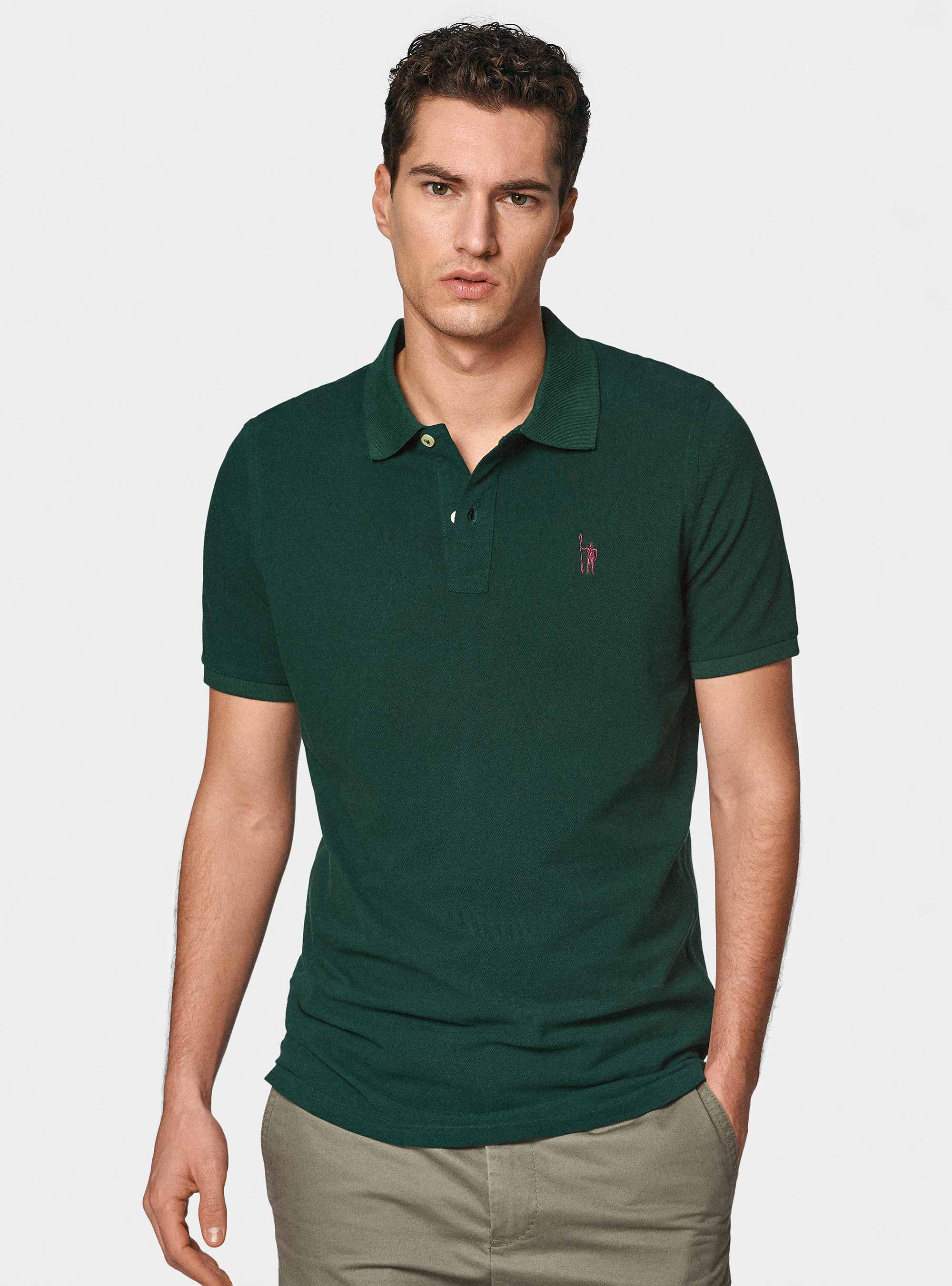 Polo classica in piquet, OLIVA