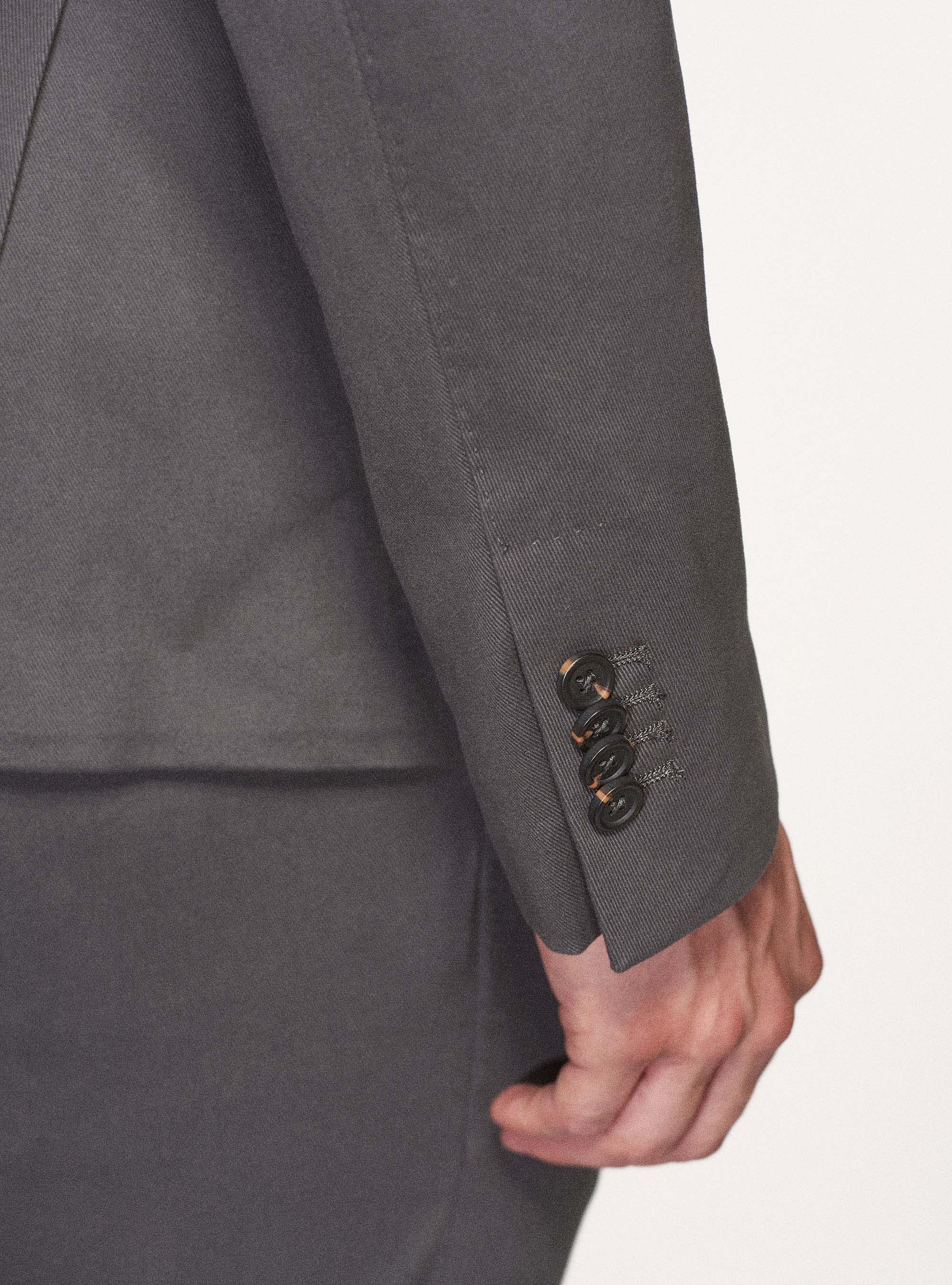 Giacca in cotone smerigliato, ASFALTO