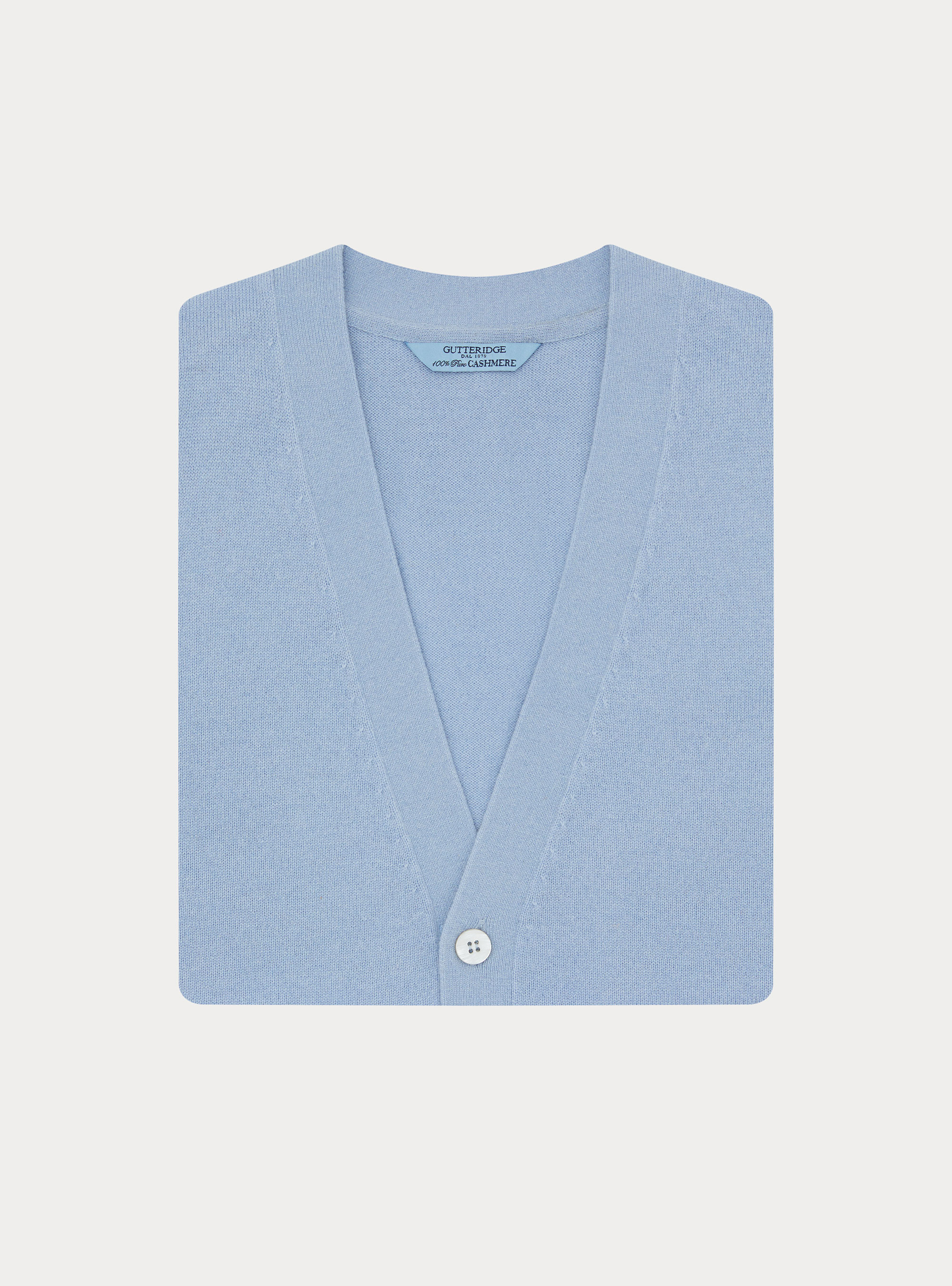 Weste aus reinem Kaschmir mit Kn&ouml;pfen, 0266C AZZURRO