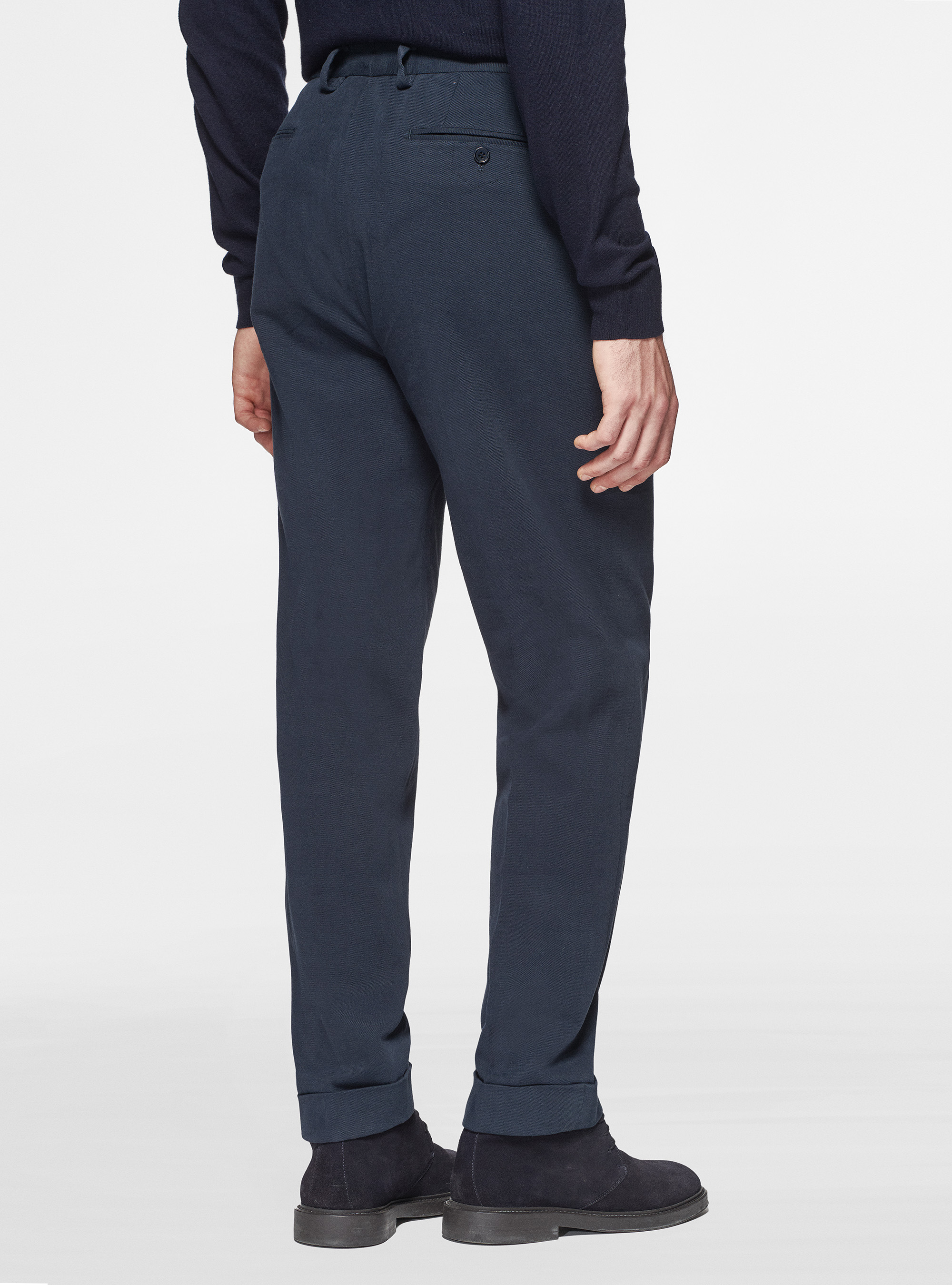 Abn&auml;herhose aus Baumwolle und Kaschmir-Twill, NAVY 0218C