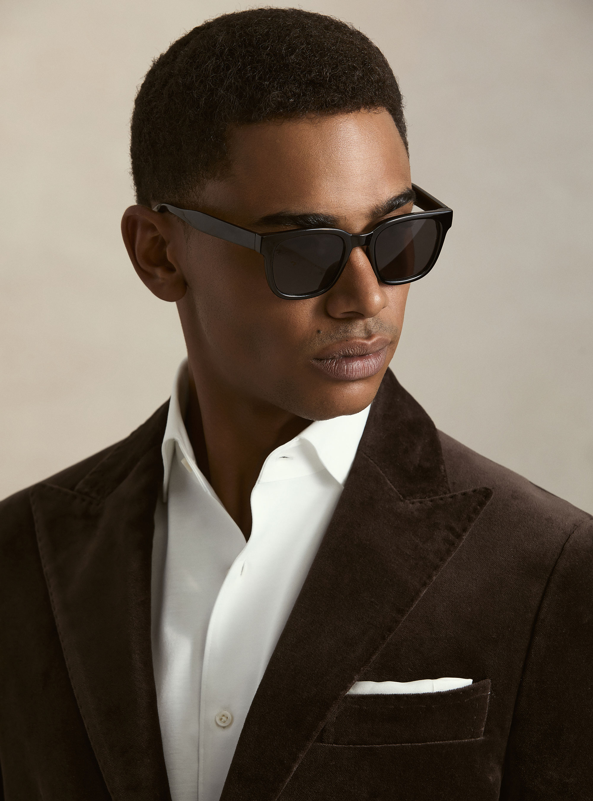 Tuxedo blazer for a velvet suit, BROWN
