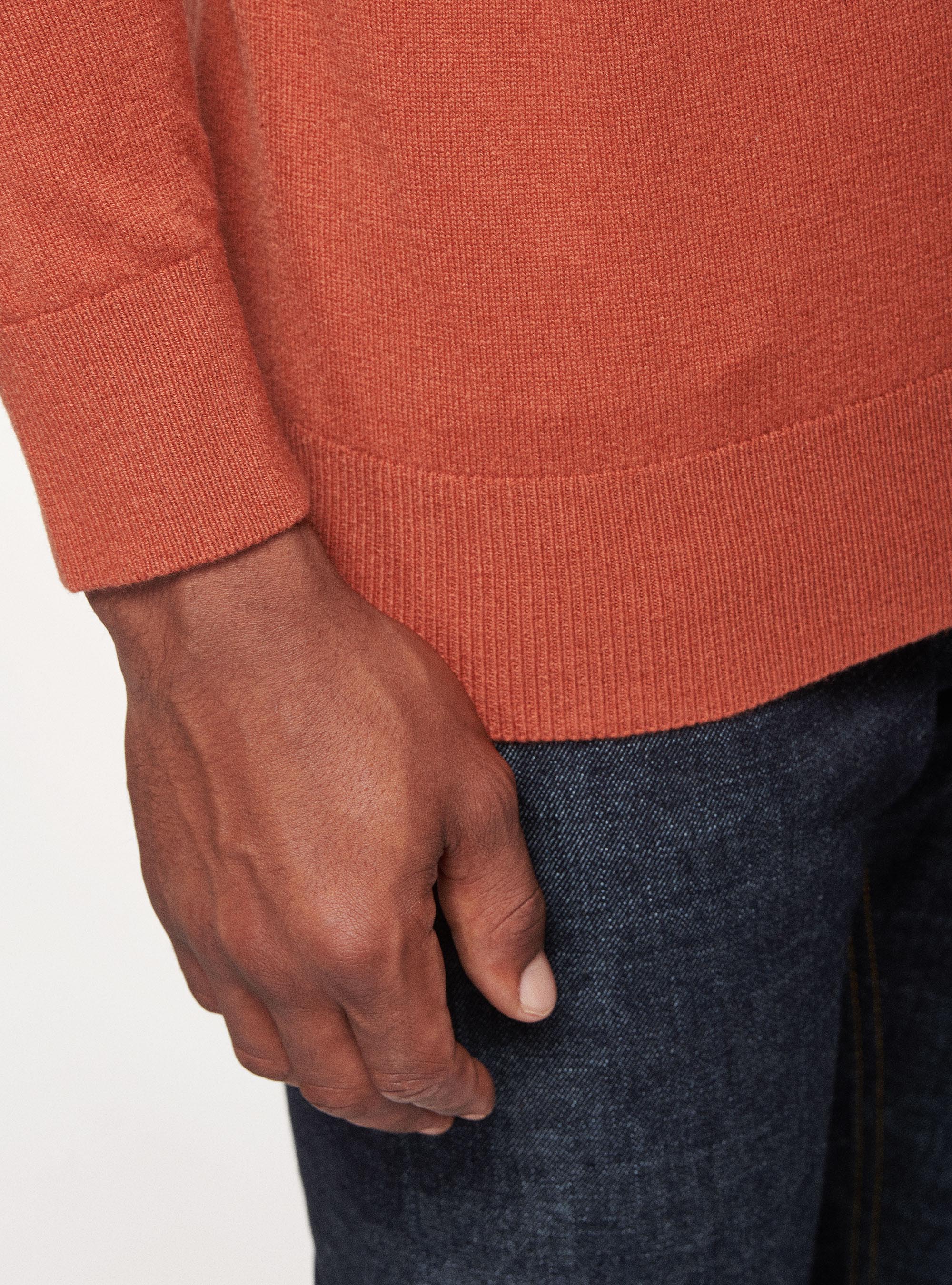 Maglia girocollo in lana lambswool e cashmere, COCCIO