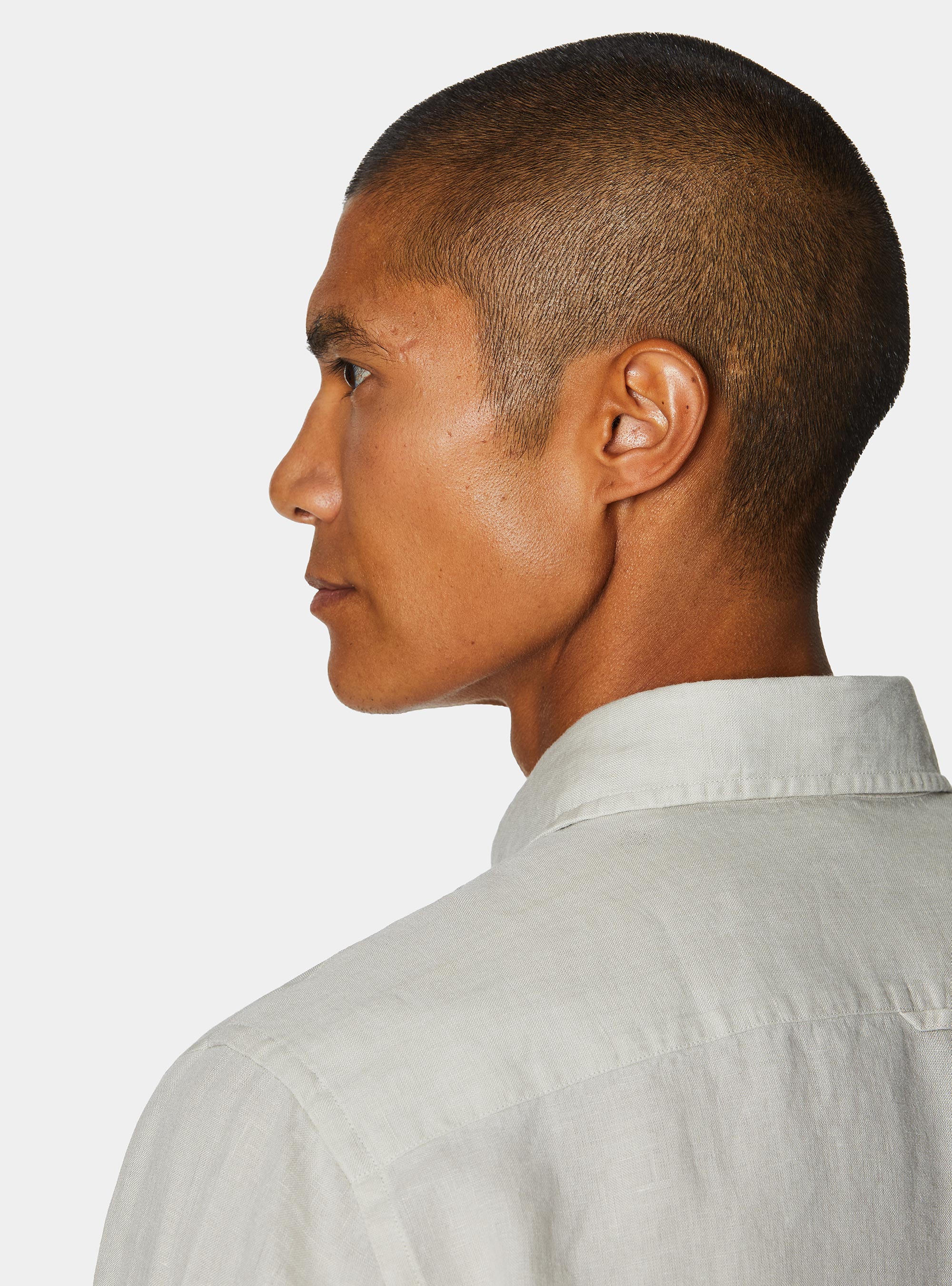 Camicia in puro lino, ECRU 0536C