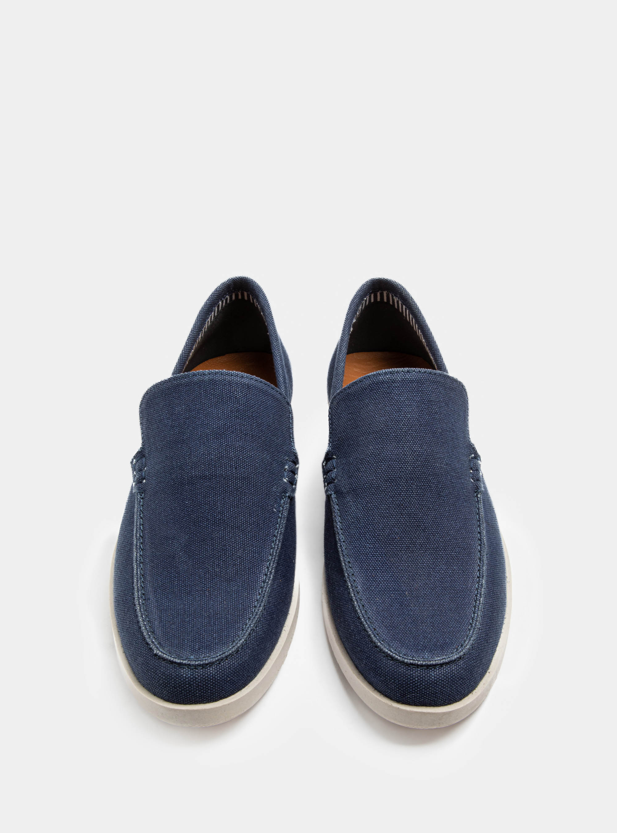 Mocassins en toile, BLEU