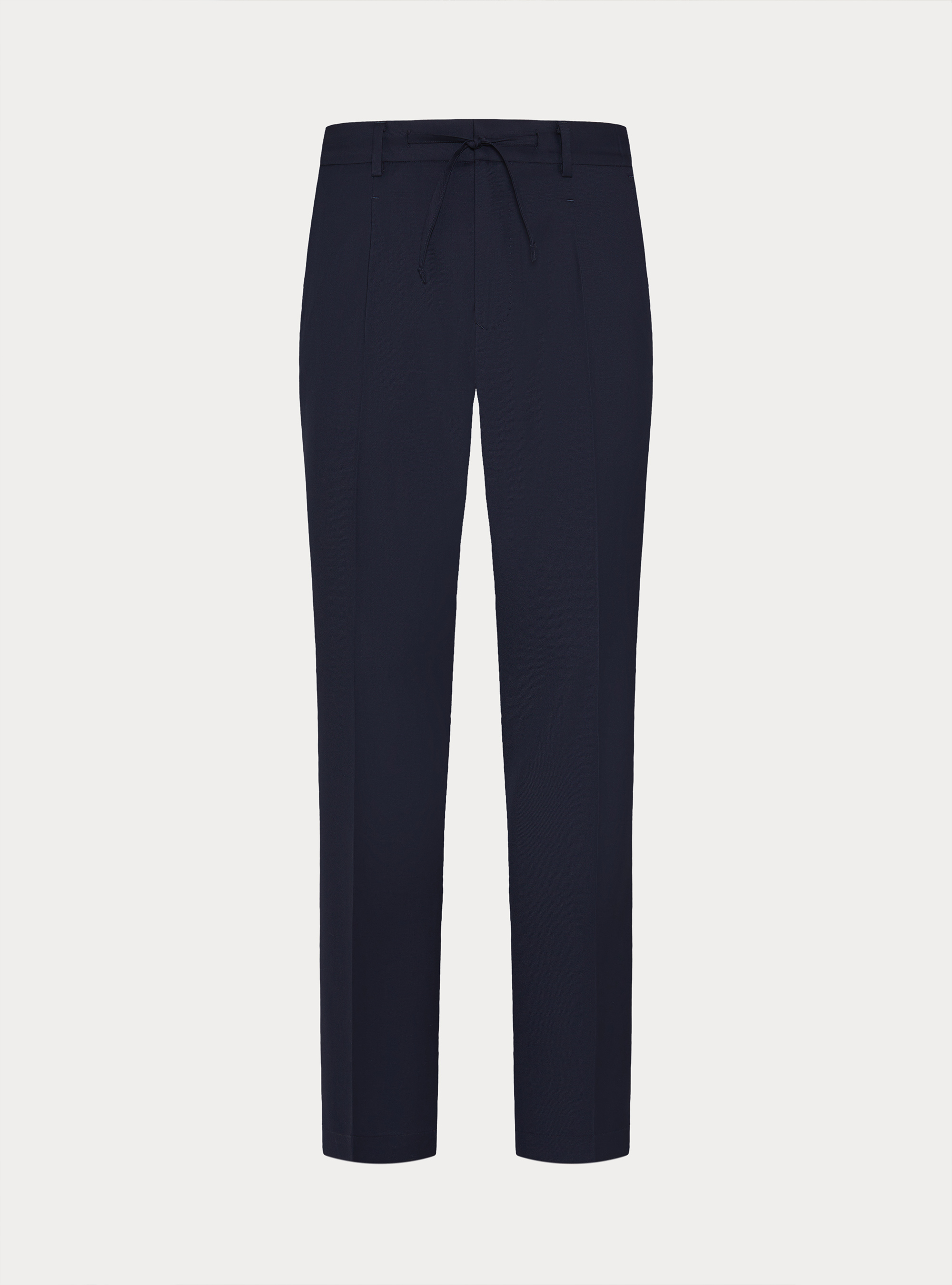 VBC wool drawstring trousers, NAVY BLUE