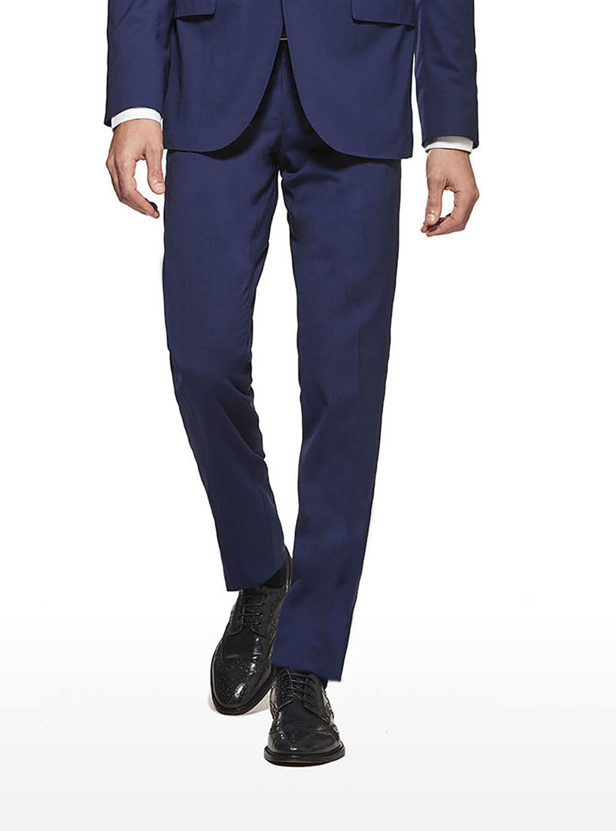 Pantaloni per abito in fresco lana, BLU