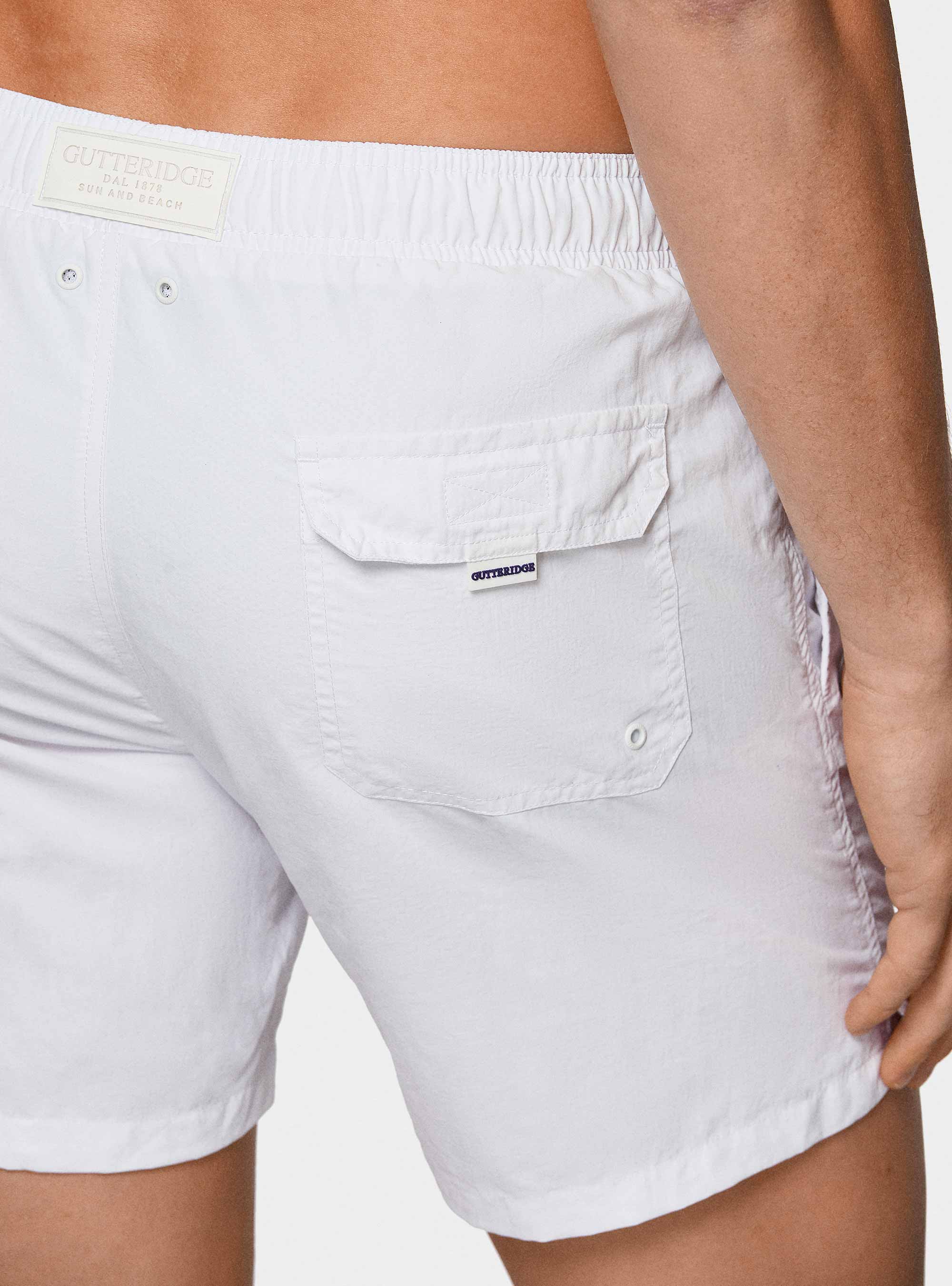 Maillot de bain uni, BLANC